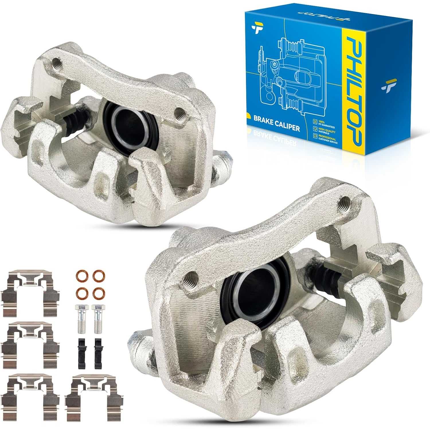 PHILTOP 19-B2696 19-B2697 Rear Disc Brake Caliper Assembly Fit for 2002-2006 Toyota Camry, 2005-2007 Toyota Avalon, 2004-2008 To
