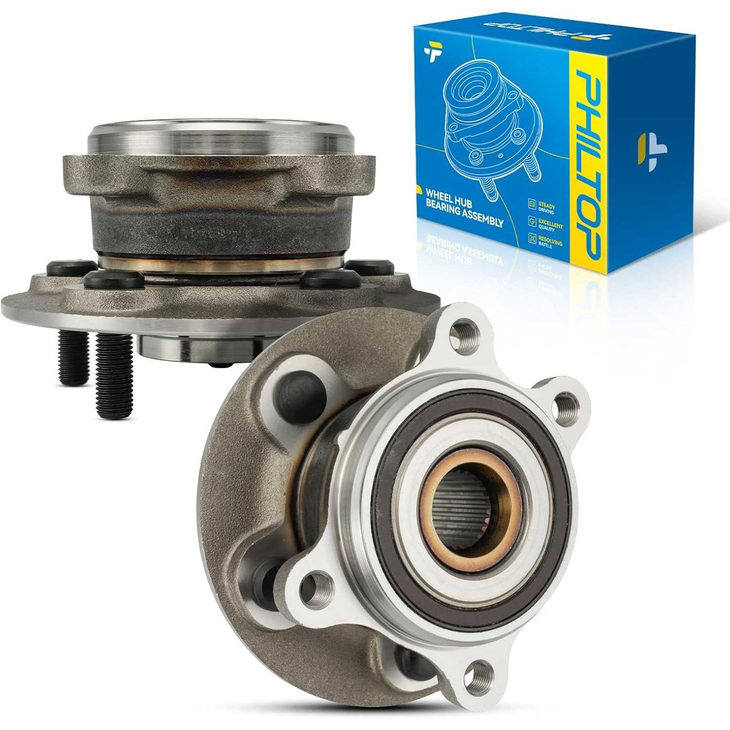 PHILTOP 513448 Front Wheel Hub Assembly Fit for Toyota Camry 2018-2024, Toyota RAV4 2019-2023, Venza 2021-2023, Lexus ES250 2021