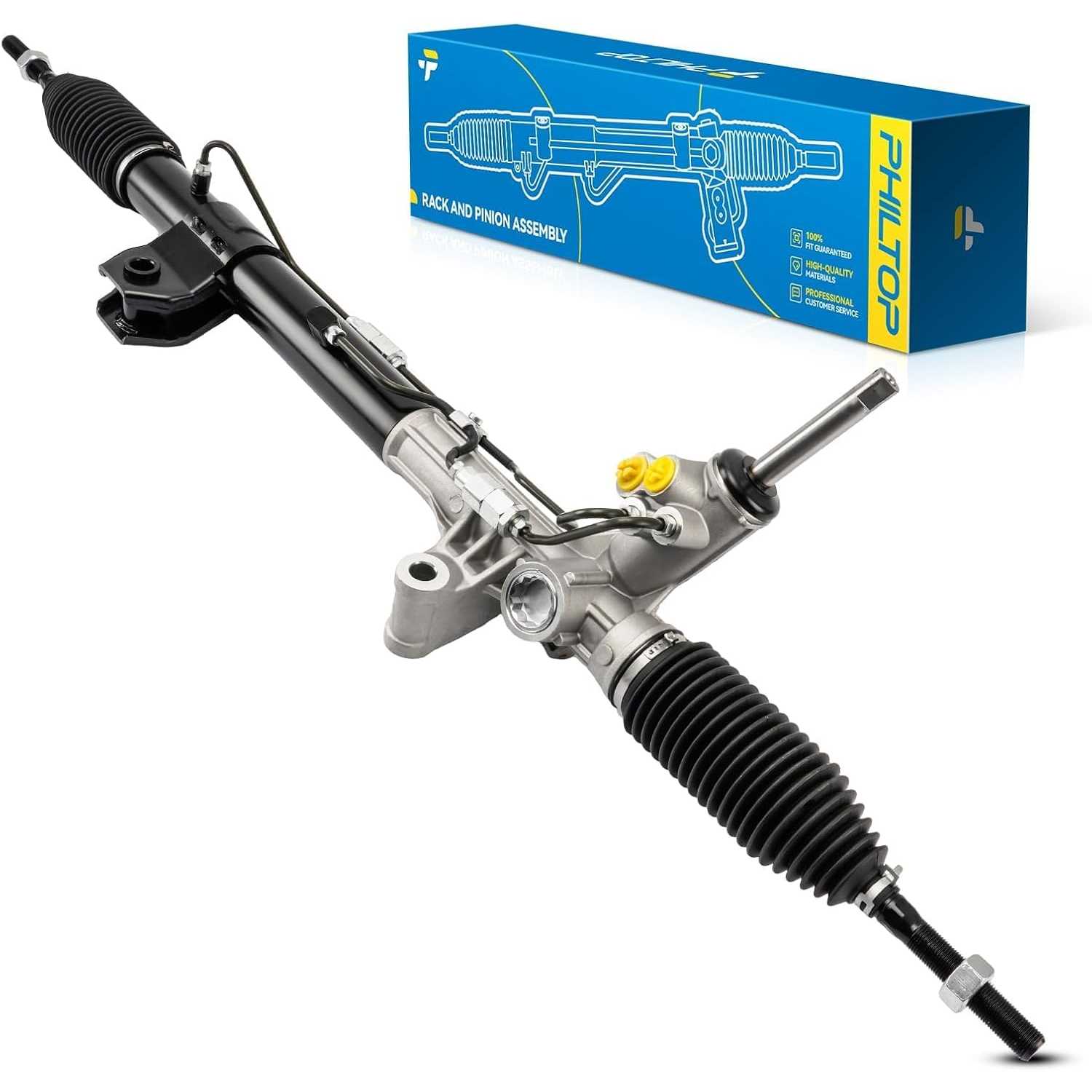 PHILTOP Hydraulic Power Steering Rack and Pinion Replacement For 2011-2015 Grand Cherokee 3.6L, 2012-2015 Durango, 2011-2015 Gra