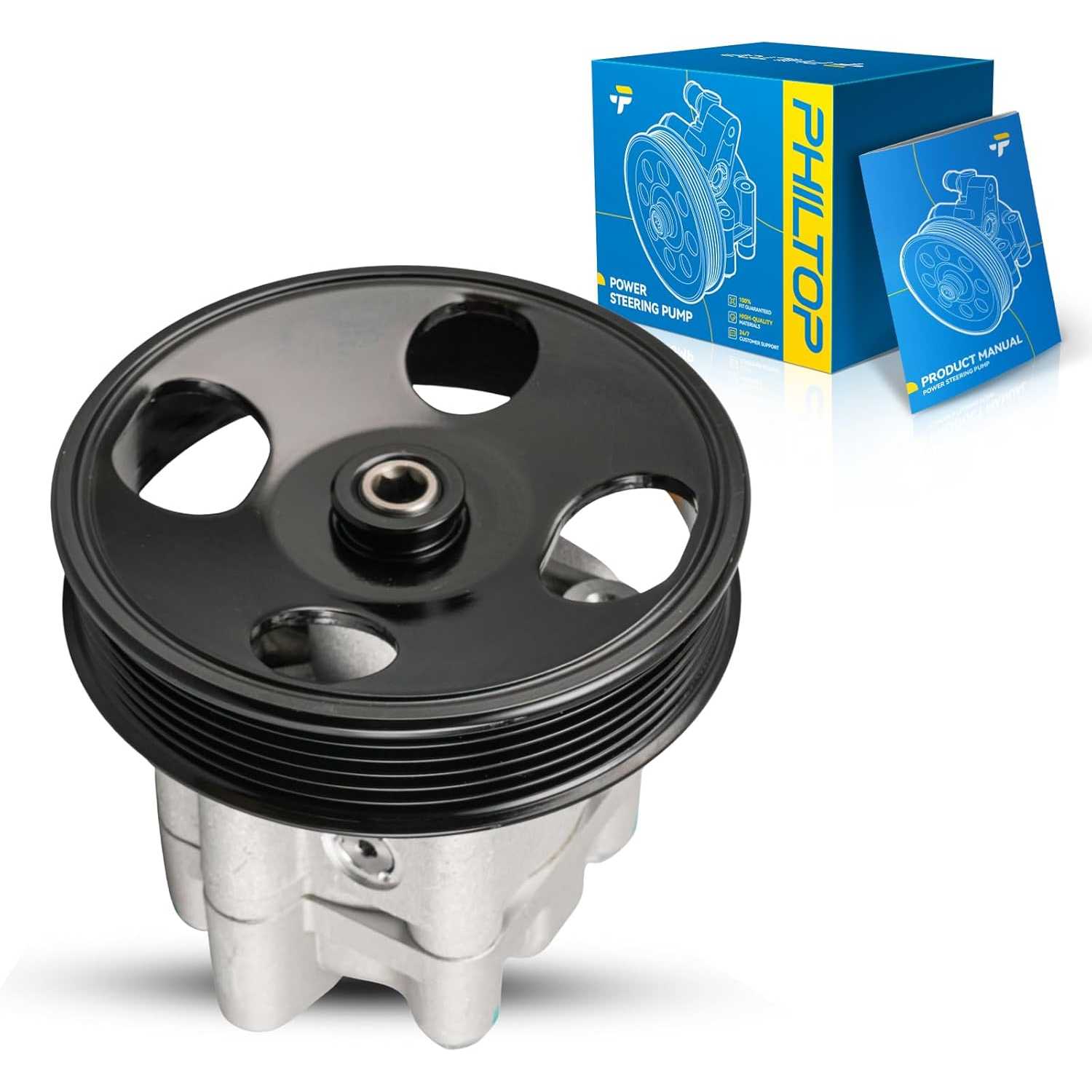 PHILTOP Power Steering Pump Pulley Replacement 215412, Fit for 2003-2008 FX35, Replace# 215412、49110CG000