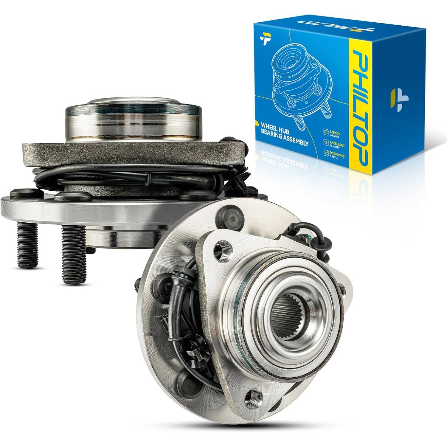 PHILTOP Pair 515127 Front Wheel Hub Assembly Compatible with 2017-2023 Nissan Armada, 2014-2021 Infiniti QX80, 2011-2013 Infinit