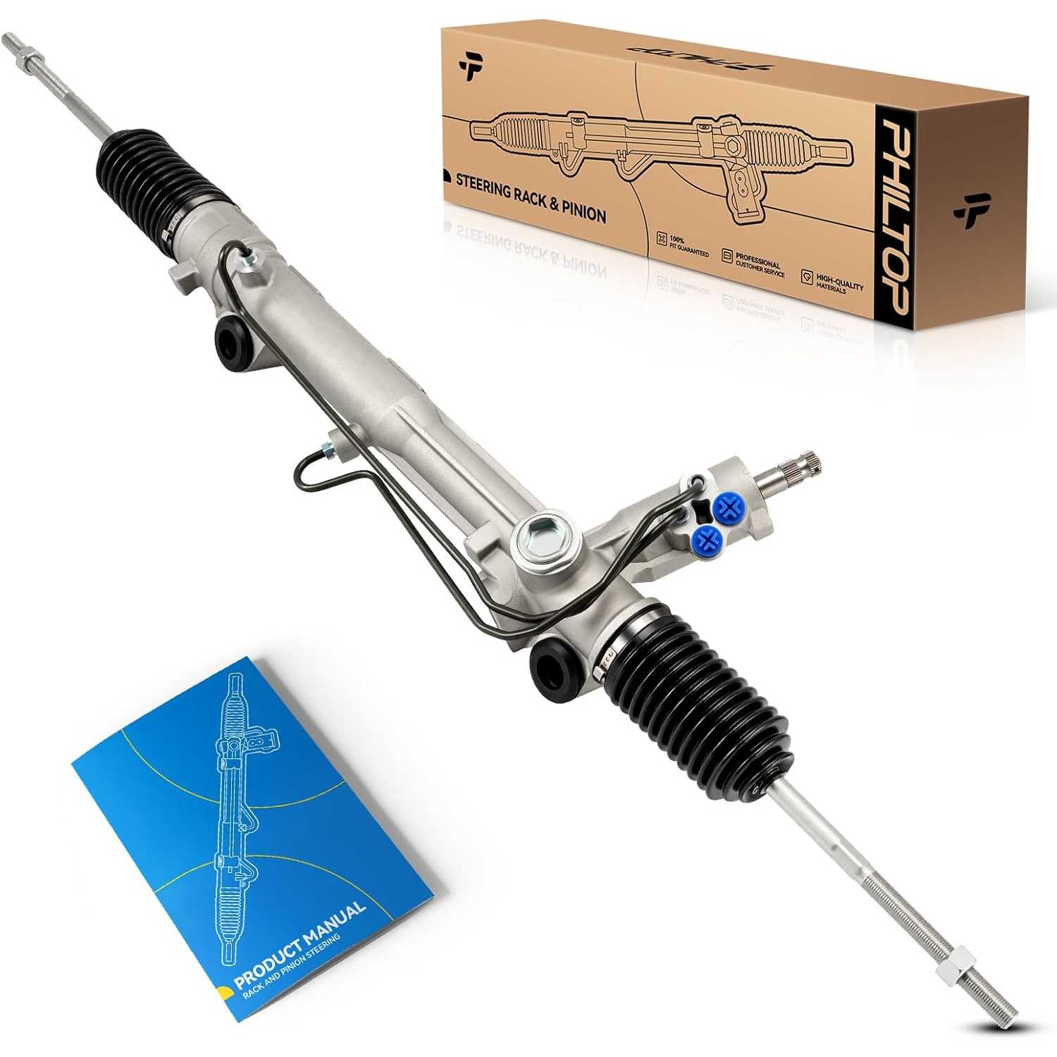 PHILTOP Hydraulic Power Steering Rack and Pinion for Mustang, Thunderbird, LTD, Continental, Cougar, Mark VII, Marquis, Capri, F