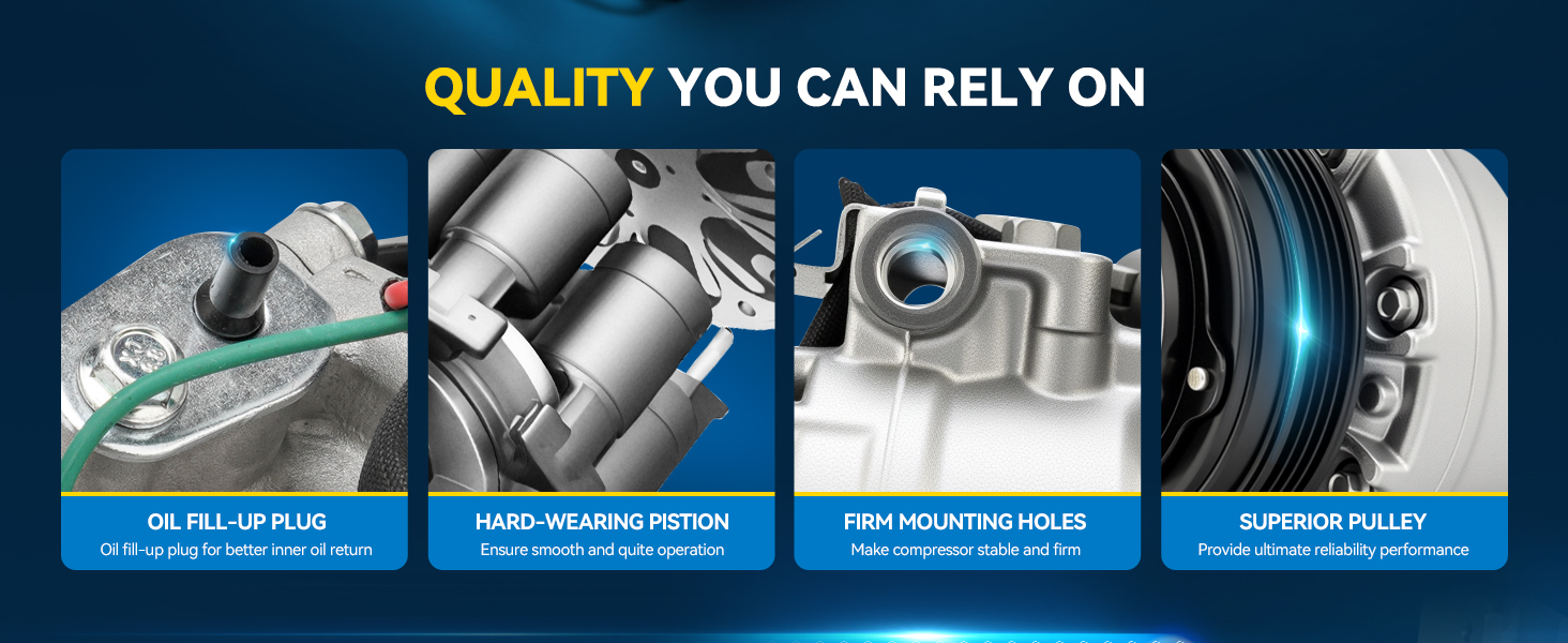 PHILTOP 97471 Air Conditioning AC Compressor for CX-7 2007-2008, A/C Compressor with Clutch