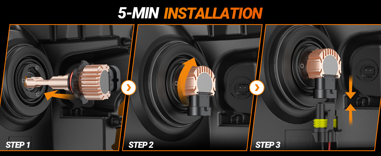 9006 led fog light installation