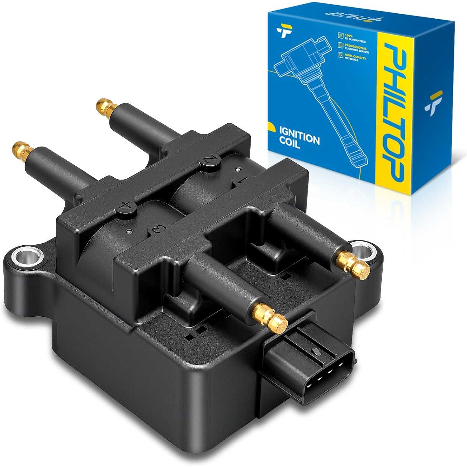 PHILTOP UF240 Ignition Coil Packs Fits for Subaru 2001-2005 Outback 2.5L, 1999-2003 Forester, 1997-2004 Legacy, 2004 Forester 2.