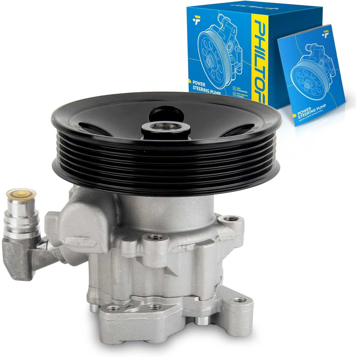 PHILTOP 215326 Power Steering Pump with Pulley, Fit for 2000-2006 S430, 2000-2006 S500, 2001-2002 S55 AMG, Replace OE 0024668601
