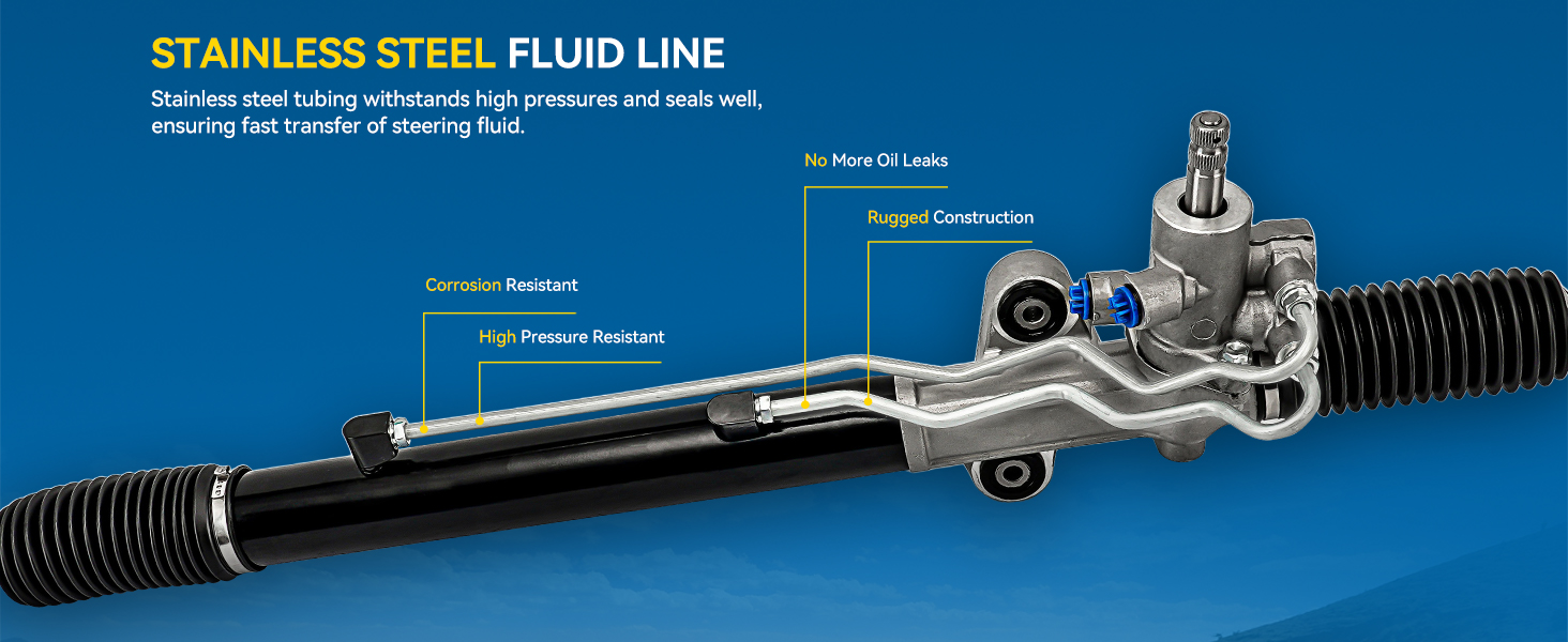 POWER STEERING RACK AND PINION ASSEMBLY