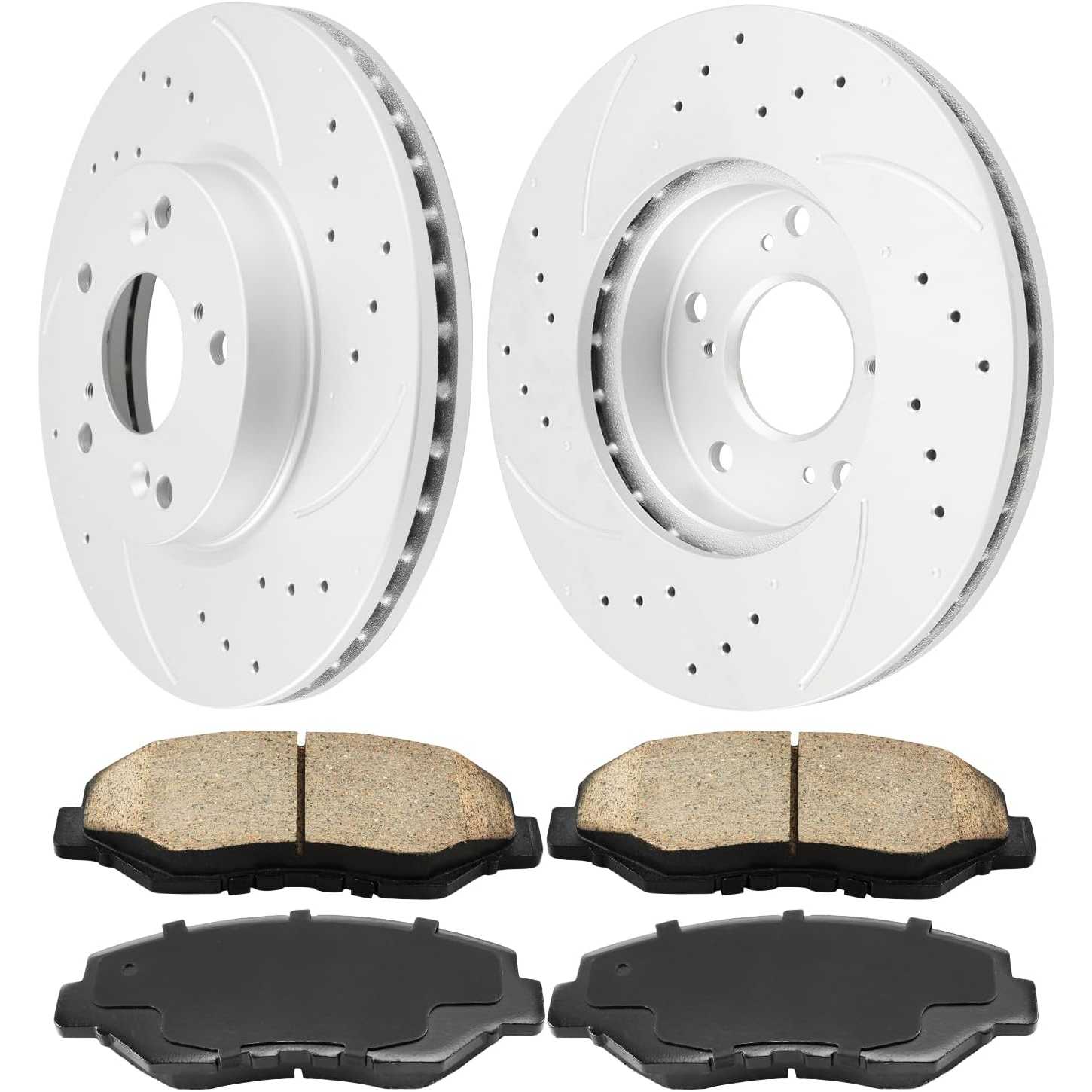 PHILTOP Front Brake Pads and Rotors kit Fit for Honda 2003-2012 2014-2017 Accord, 11” Brake kit Front Brakes Rotors Automotive R