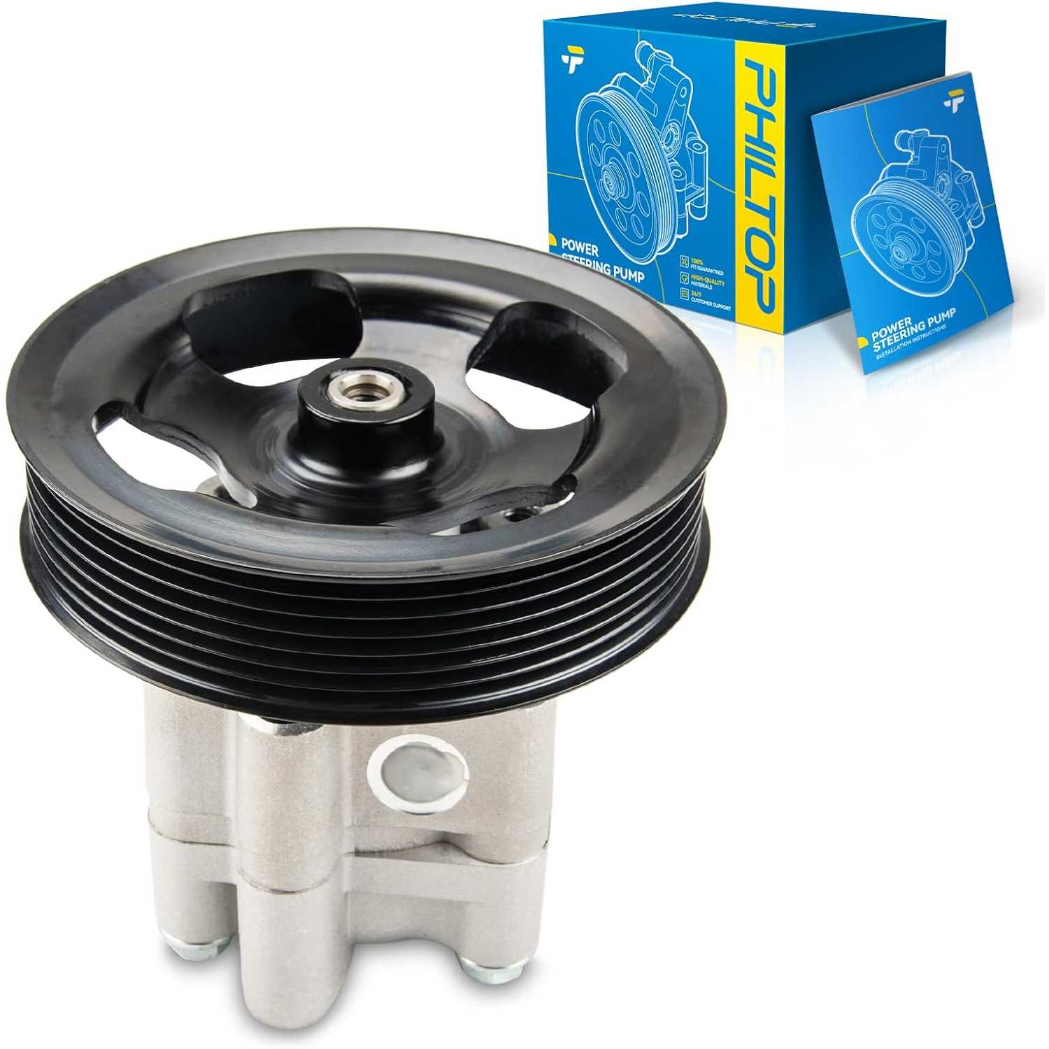 PHILTOP Power Steering Pump 21394, Fit for 2008-2013 G37, 2014-2015 Q50, 2007-2008 G35, 2009-2020 370Z, 2014-2017 QX50, 2008-201