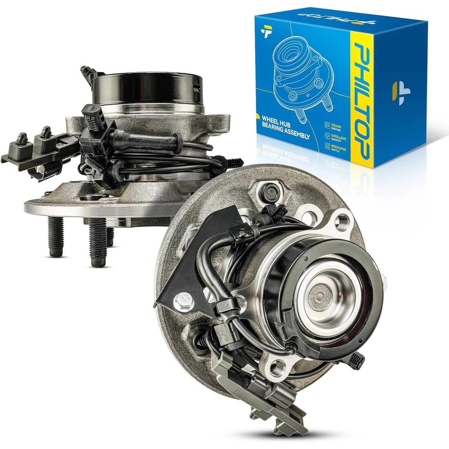 PHILTOP 515108/515109 RWD Front Wheel Bearing Fit for 2004-2008 Chevy Colorado, 2004-2008 GMC Canyon, 2007-2008 Isuzu i-370 Whee