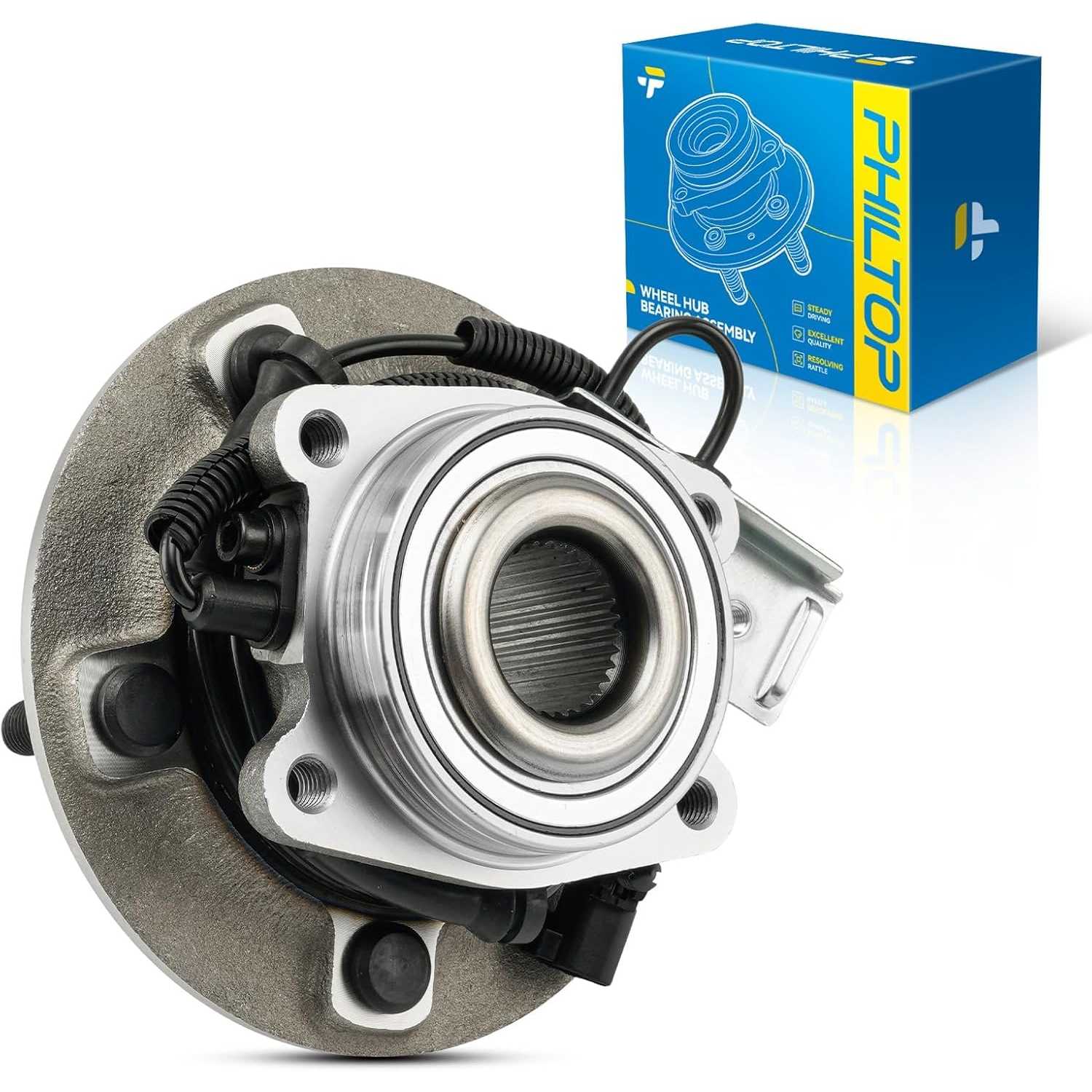 PHILTOP 515150 Front Wheel Bearing Fit for Dodge Grand Caravan 2012-2020, Chrysler Town & Country 2012-2016, Ram C/V 2012-20