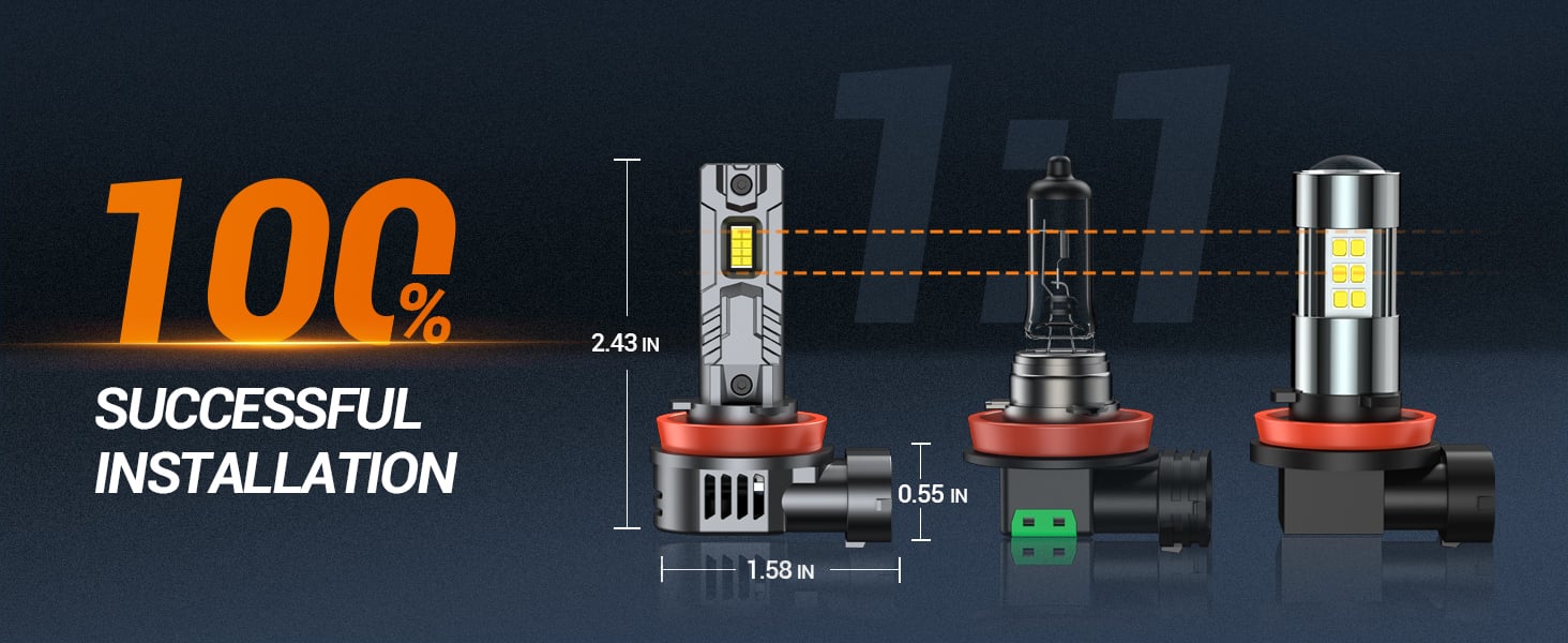 h11 and 9005 led bulb combo