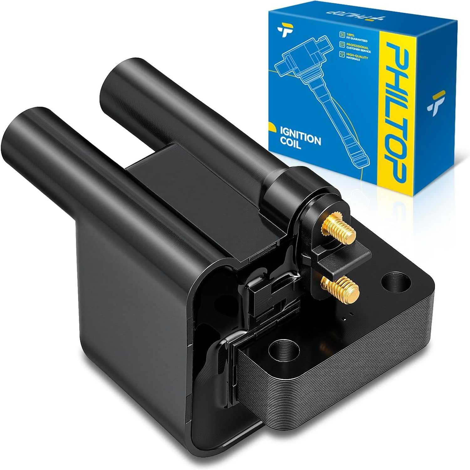 PHILTOP UF143 Ignition Coil Packs Fits for Mitsubishi 1991-1996 3000GT, 1995-1999 Eclipse 2.0T, Dodge 1991-1996 Stealth 3.0L, 19