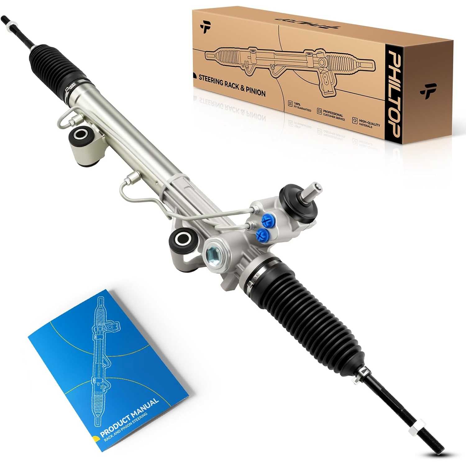 PHILTOP Power Steering Rack and Pinion Compatible with Ford Ranger 1998-2000 2.5L 3.0L 4.0L, Explorer 1998-2000 4.0L, Explorer S