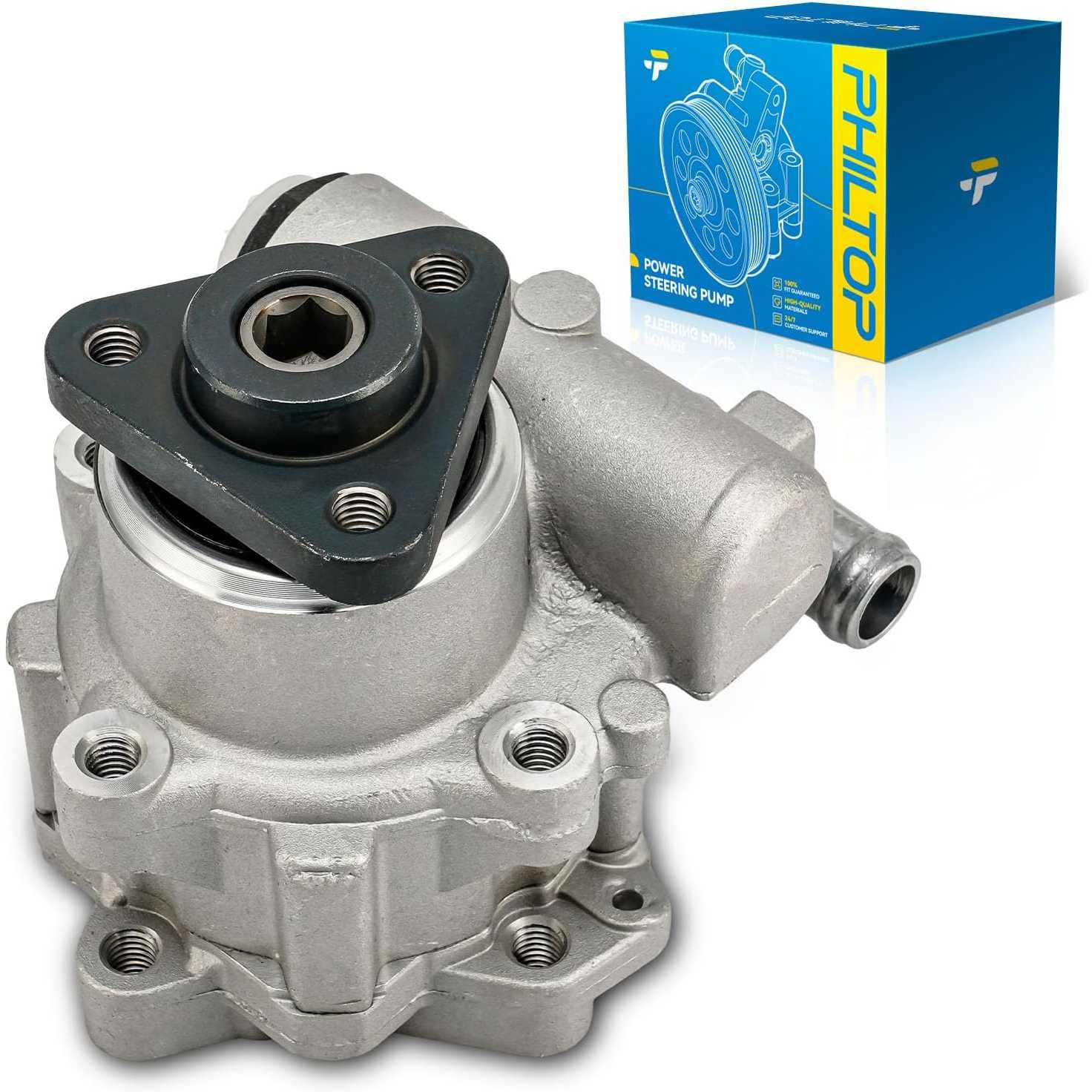 PHILTOP 215146 Power Steering Pump, Fit for 1998-2003 Passat 2.8L, 1998-2001 A4 Quattro 2.8L, 1997-2001 A4 2.8L, Replace OE V100