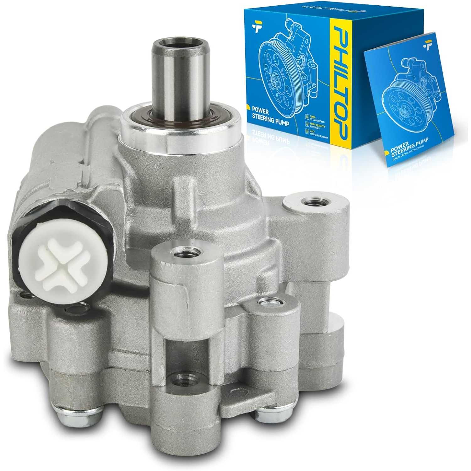 PHILTOP Power Steering Pump 214072, Fit for 2013-2017 Terrain 3.6L, 2013-2017 Equinox 3.6L, 2010-2012 Equinox 3.0L, 2010-2012 Te