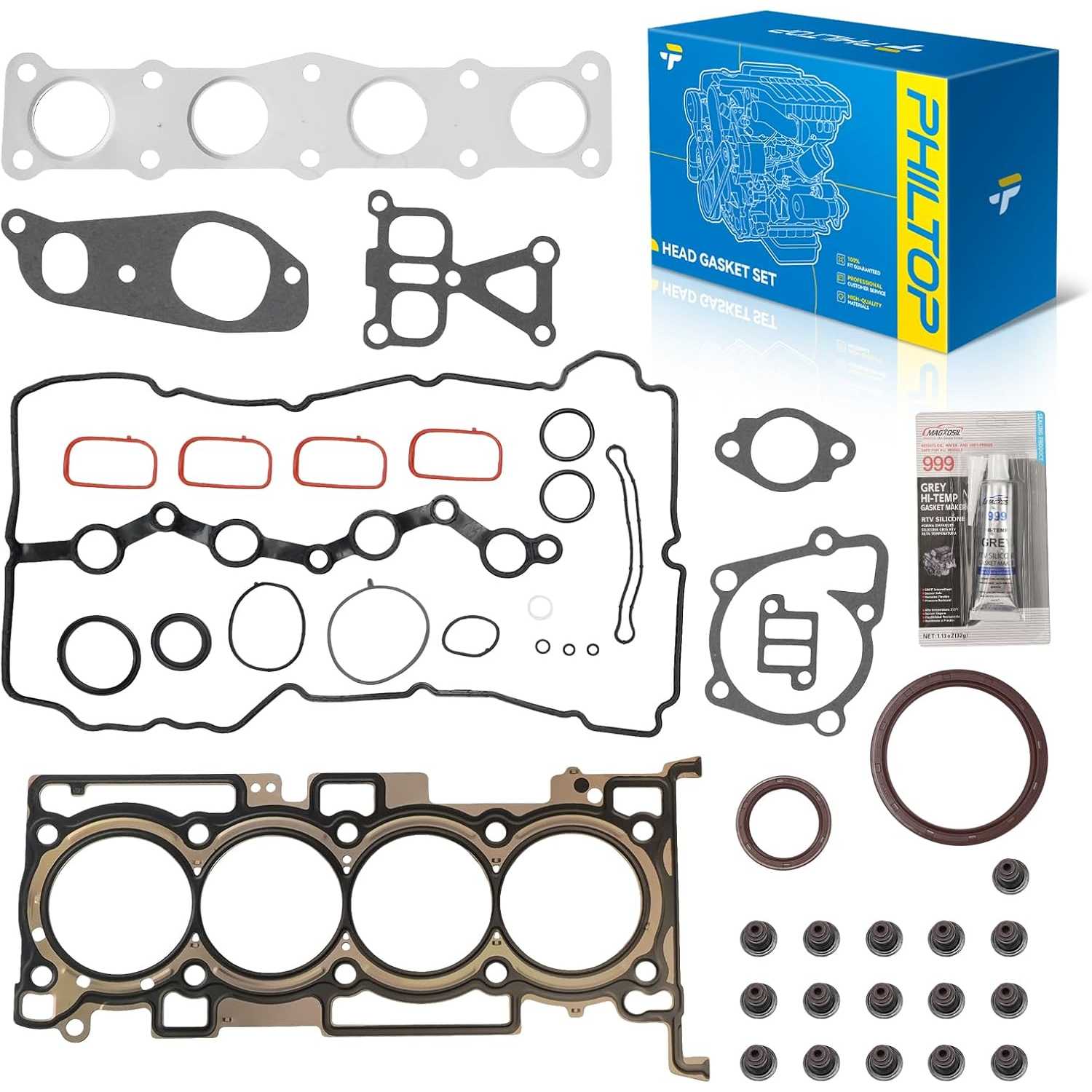 PHILTOP Head Gasket Set Fit for Hyundai Sonata 2011-2014, Kia Optima 2011-2015, Sorento 2012-2015, Sportage 2014-2015, Santa Fe