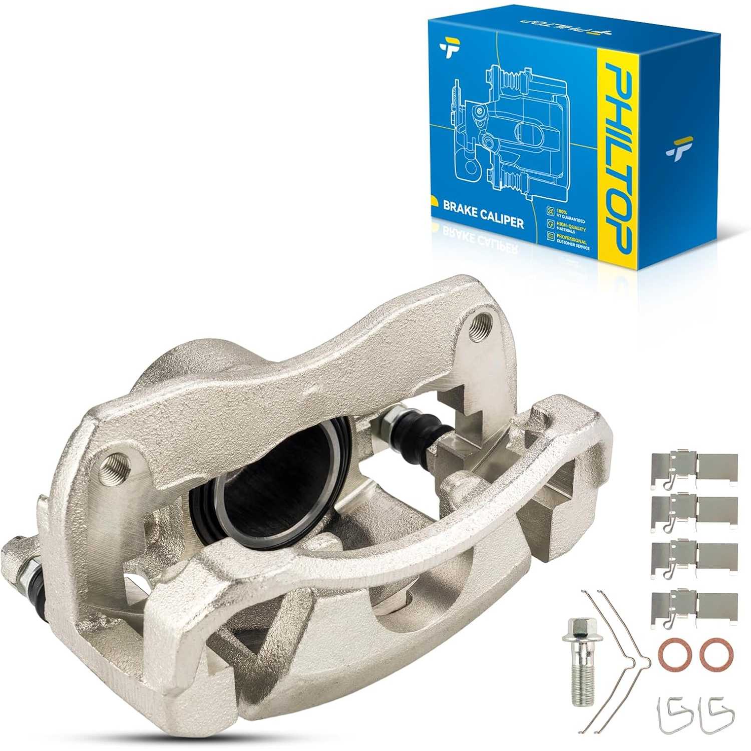 PHILTOP 19B3129 Front right Disc Brake Caliper Assembly Replacement For 2007-2017 Toyota Camry, 2007-2012,2016-2018 Lexus ES350,