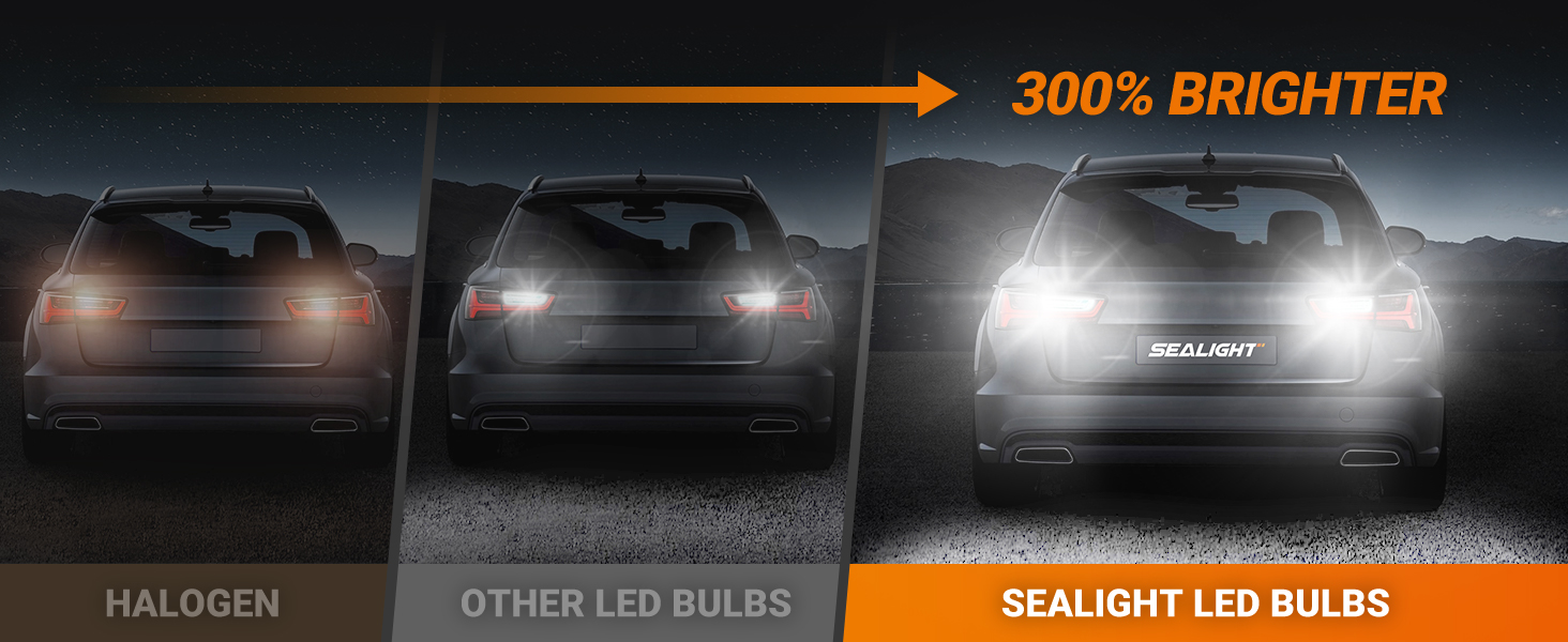 SEALIGHT 912 921 LED Bulb Backup Reverse Light, T15 906 904 916 W16W Super Bright 360° LED Bulbs