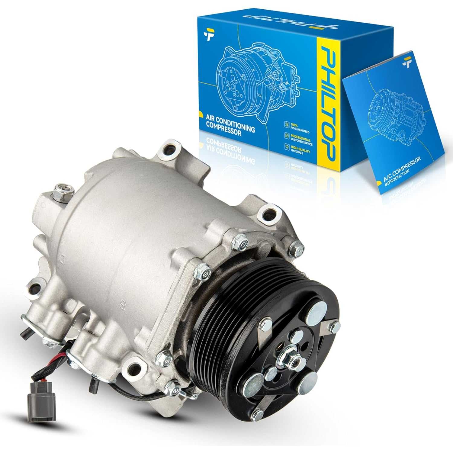 PHILTOP 58881 AC Compressor for CR-V 2002 2003 2004 2005 2006, CO 10663AC, 1522110, 38810PNB006, 38870PNB006, 10345240, 10345240