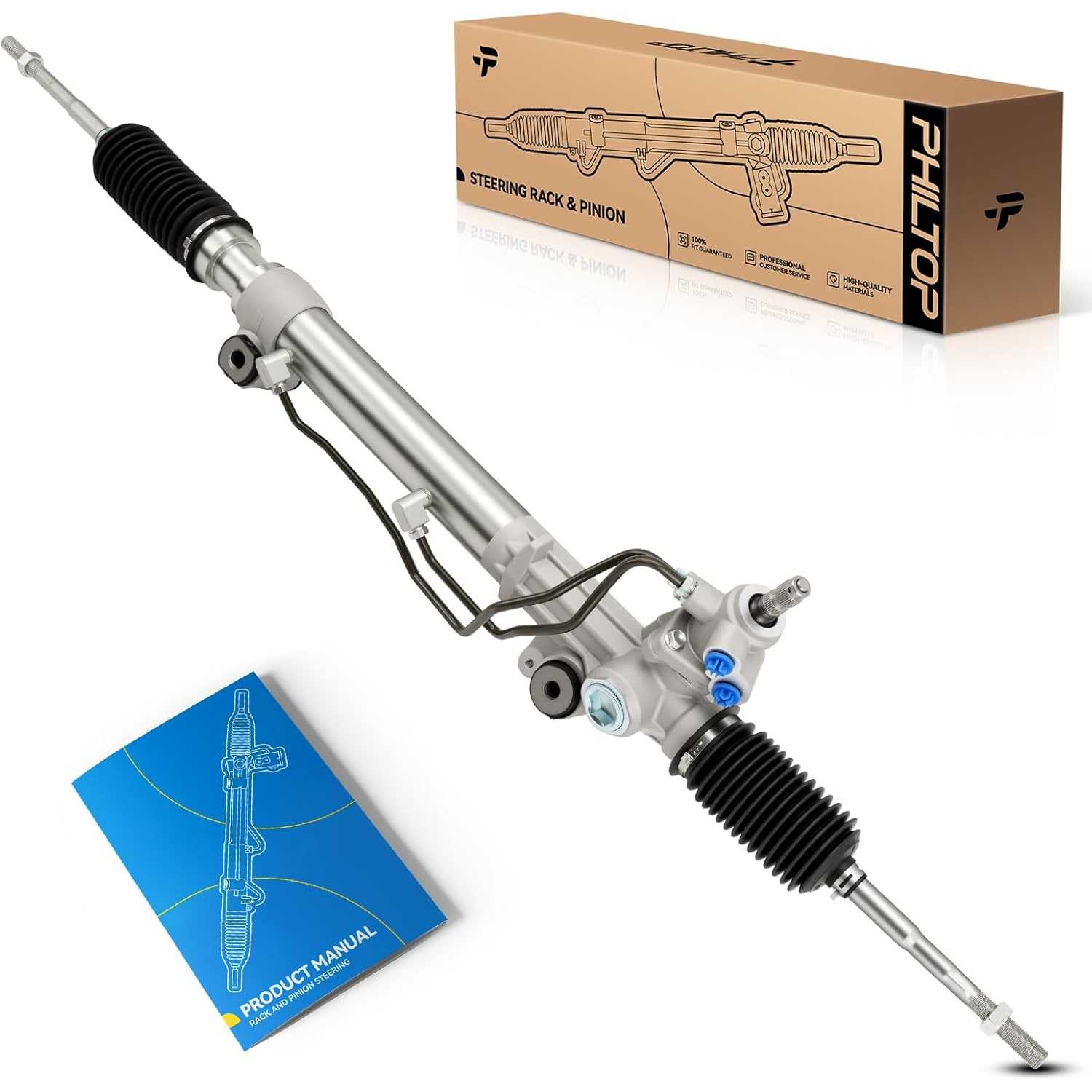 PHILTOP Power Steering Rack & Pinion Assembly for 2007 2008 2009 FJ Cruiser, Hydraulic Power Steering, OEM Replacement 26-26