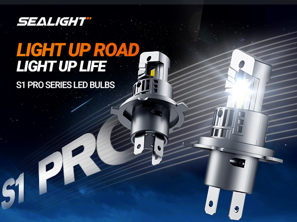 H4 LED Headlight Bulbs 60W 6500K, 2PCS | Scoparc S1 Pro