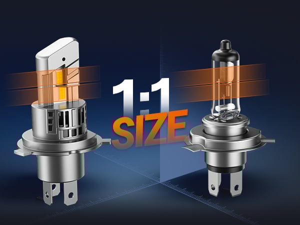 H4 LED Headlight Bulbs 60W 6500K, 2PCS | Scoparc S1 Pro