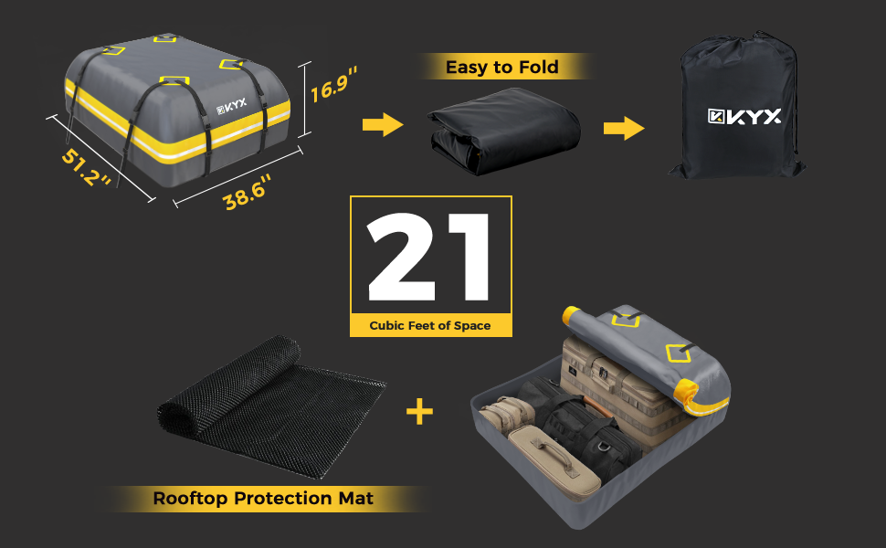21 Cubic Feet Rooftop Cargo Carrier