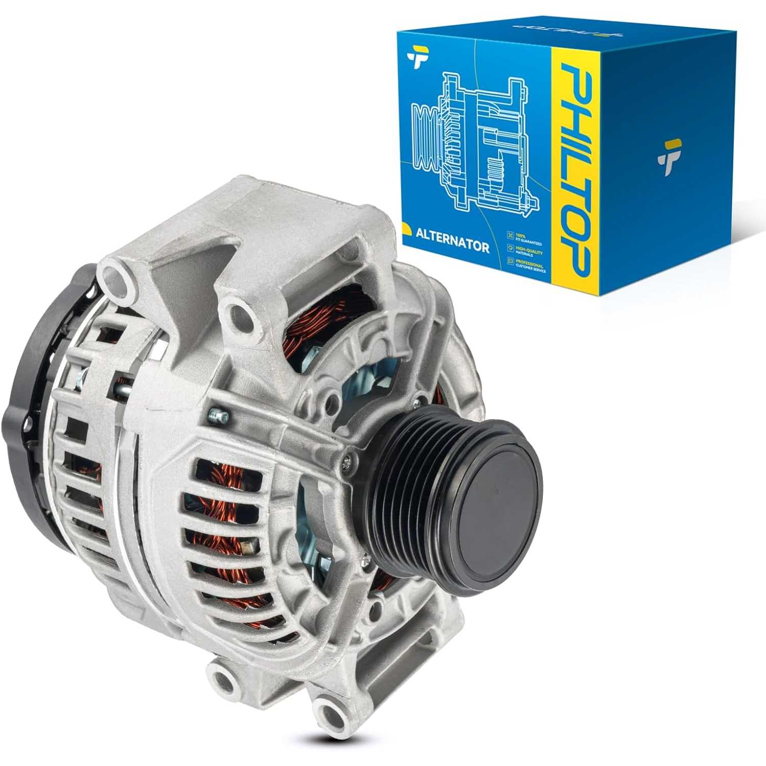 PHILTOP 11466N Alternator Compatible with Audi;2011-2012 Q5,2009-2012 A4,2010-2013 A5,2010 S4 (140 Amp) Replace for,06H903016L,