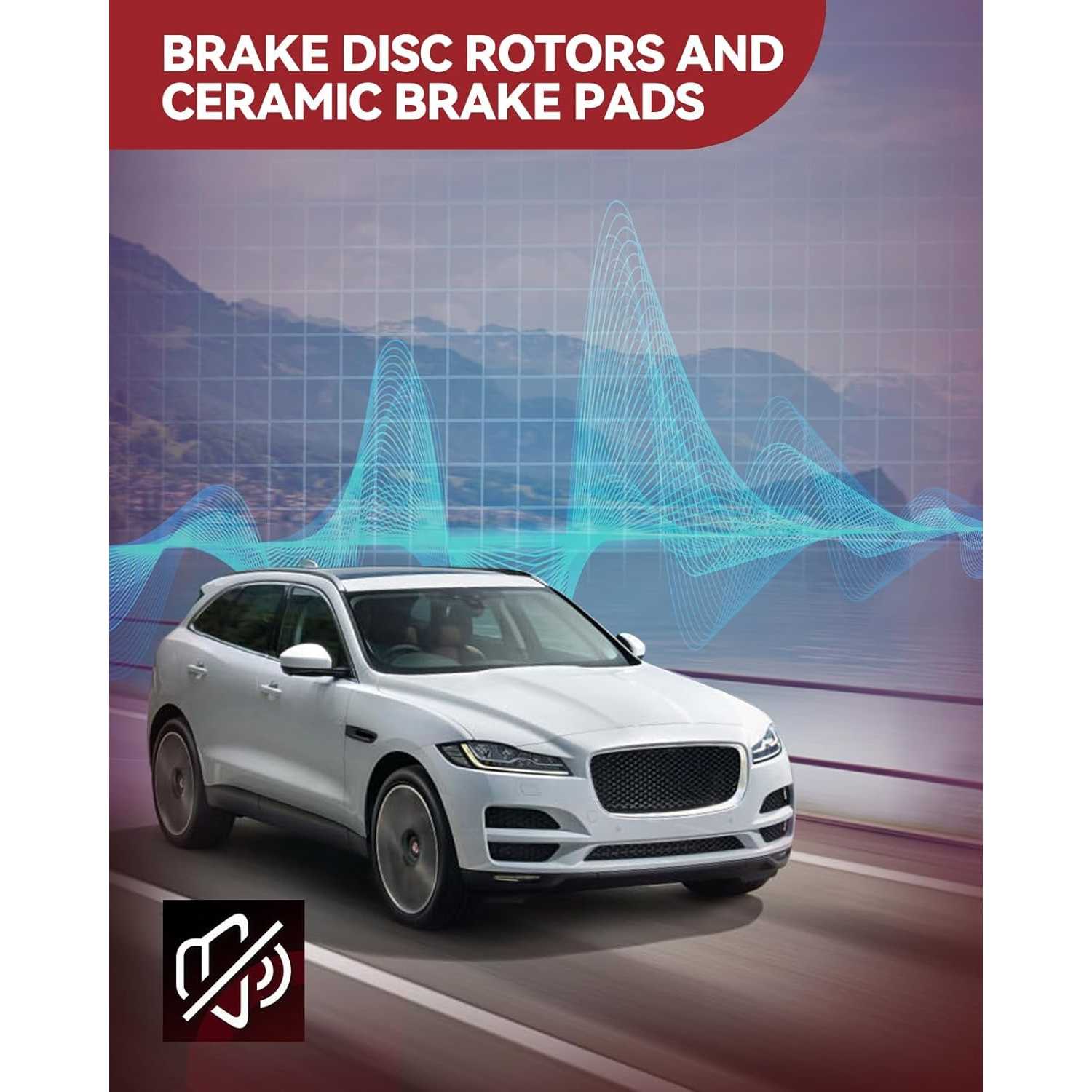 2013-2016 Hyundai Santa Fe Front Drilled and Slotted Ceramic Brake Pad & Rotor Kit 7