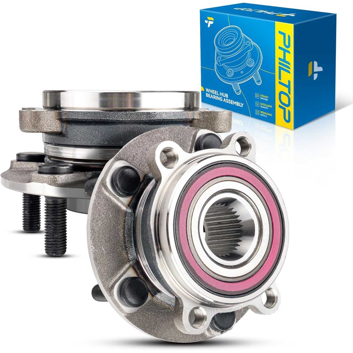 PHILTOP Front Wheel Hub Bearing for 2013-2022 C-X-5, 2014-2019 6, 513347 Hub Assembly 5 Lugs