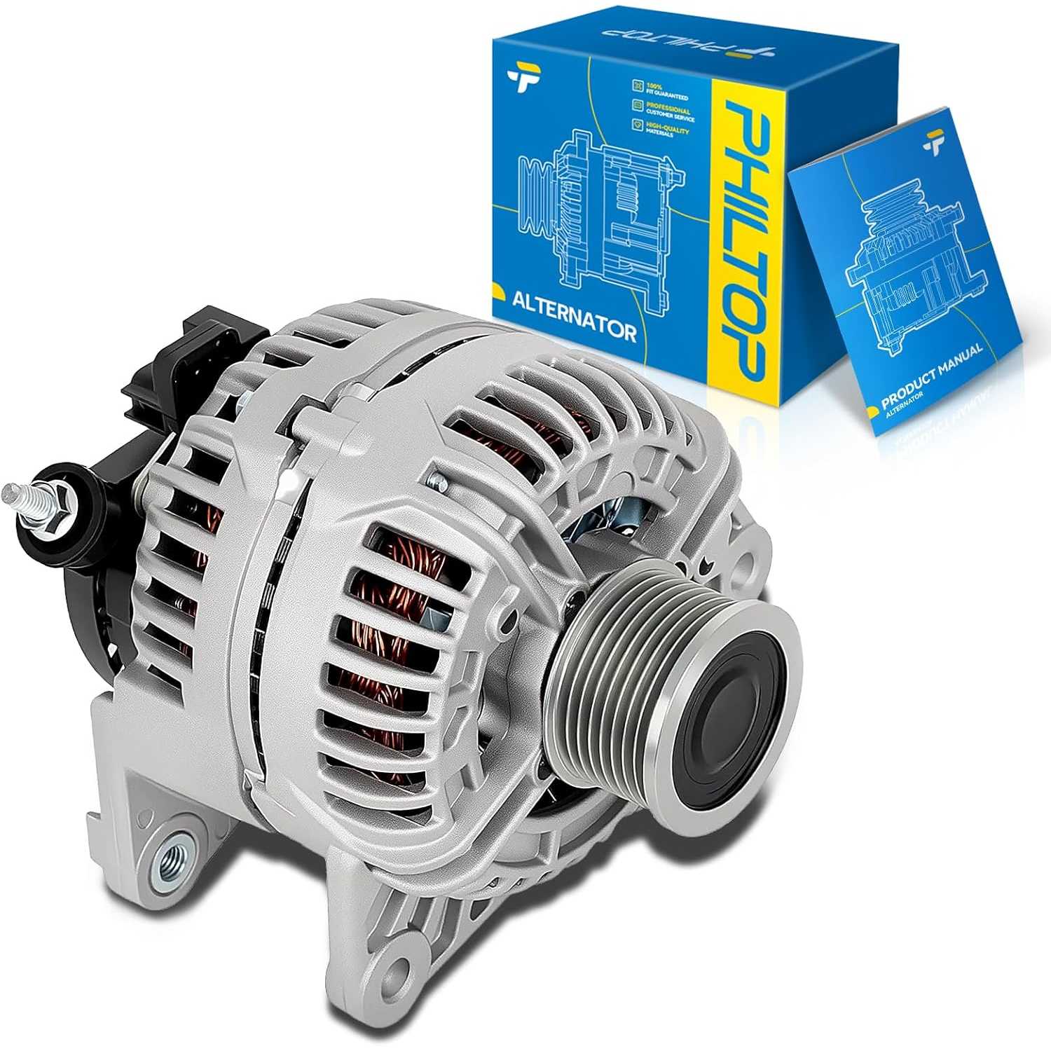 PHILTOP 11239N Alternator Compatible with Dodge;2007-2009 Ram 2500, Ra-3500-m,2008-2010 Ram 4500, Ram 5500 (136 Amp) Replace for