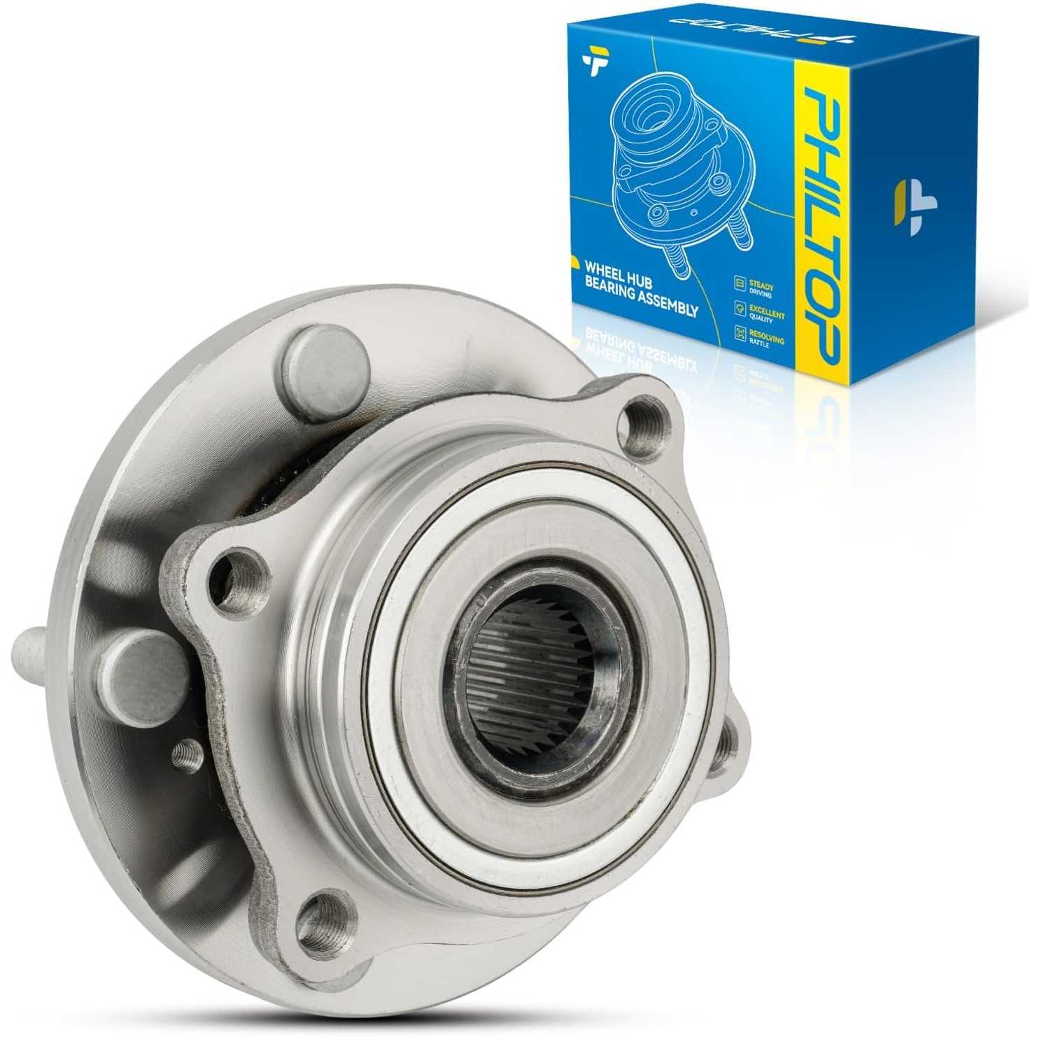 PHILTOP 513219 Front Wheel Bearing Fit for Mitsubishi Eclipse 2006-2012, Mitsubishi Endeavor 2004-2008 2010-2011, Galant 2004-20