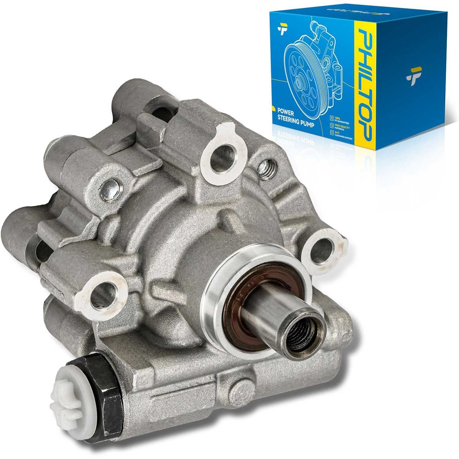 PHILTOP Power Steering Pump, Compatible with 2010-2015 Camaro 3.6L, Replace # 20-3022, 920-0141, 13505832, 13576570, 92229663, 9