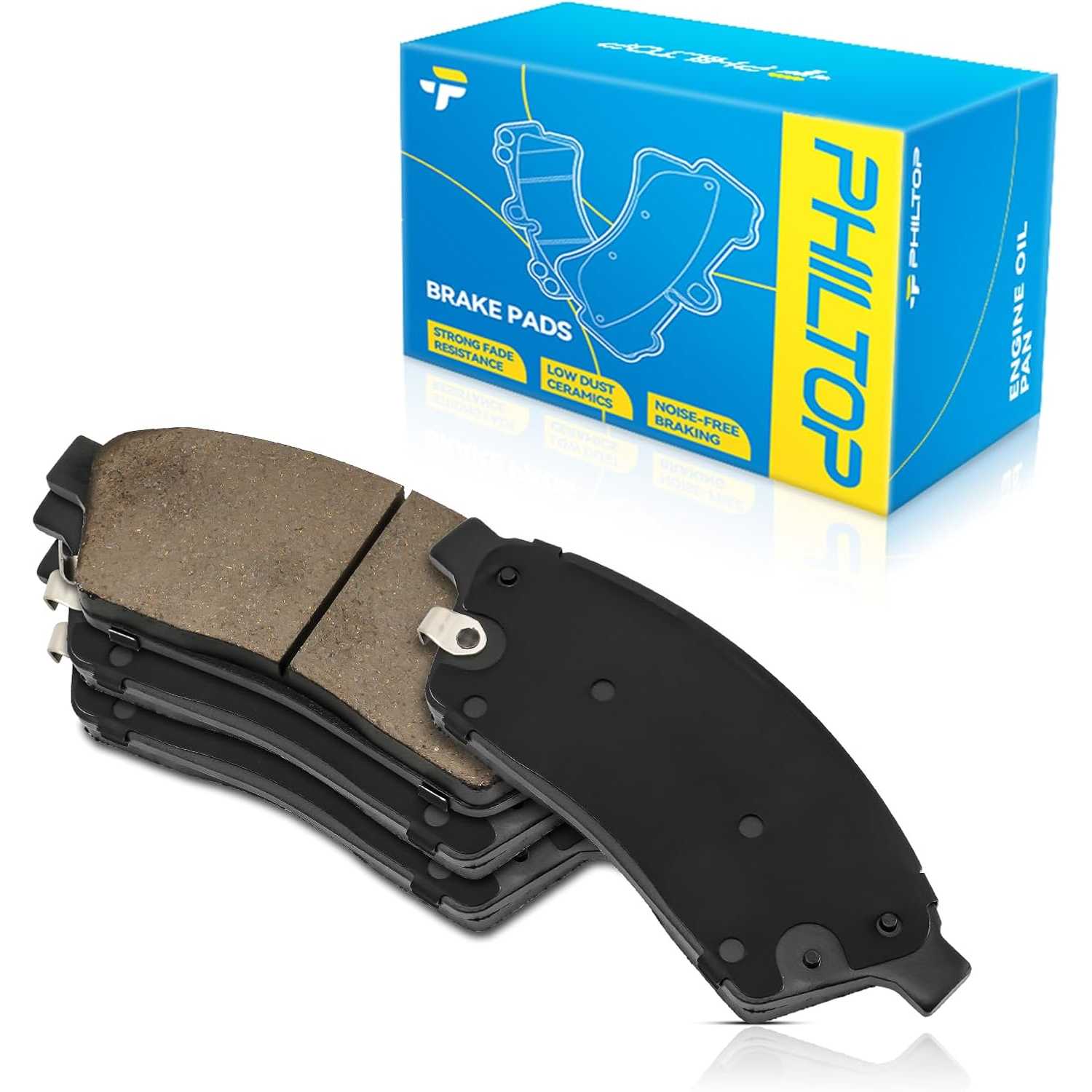 PHILTOP Front Ceramic Disc Brake Pads Set Compatible with SRX, 9-4X, 4 Pcs