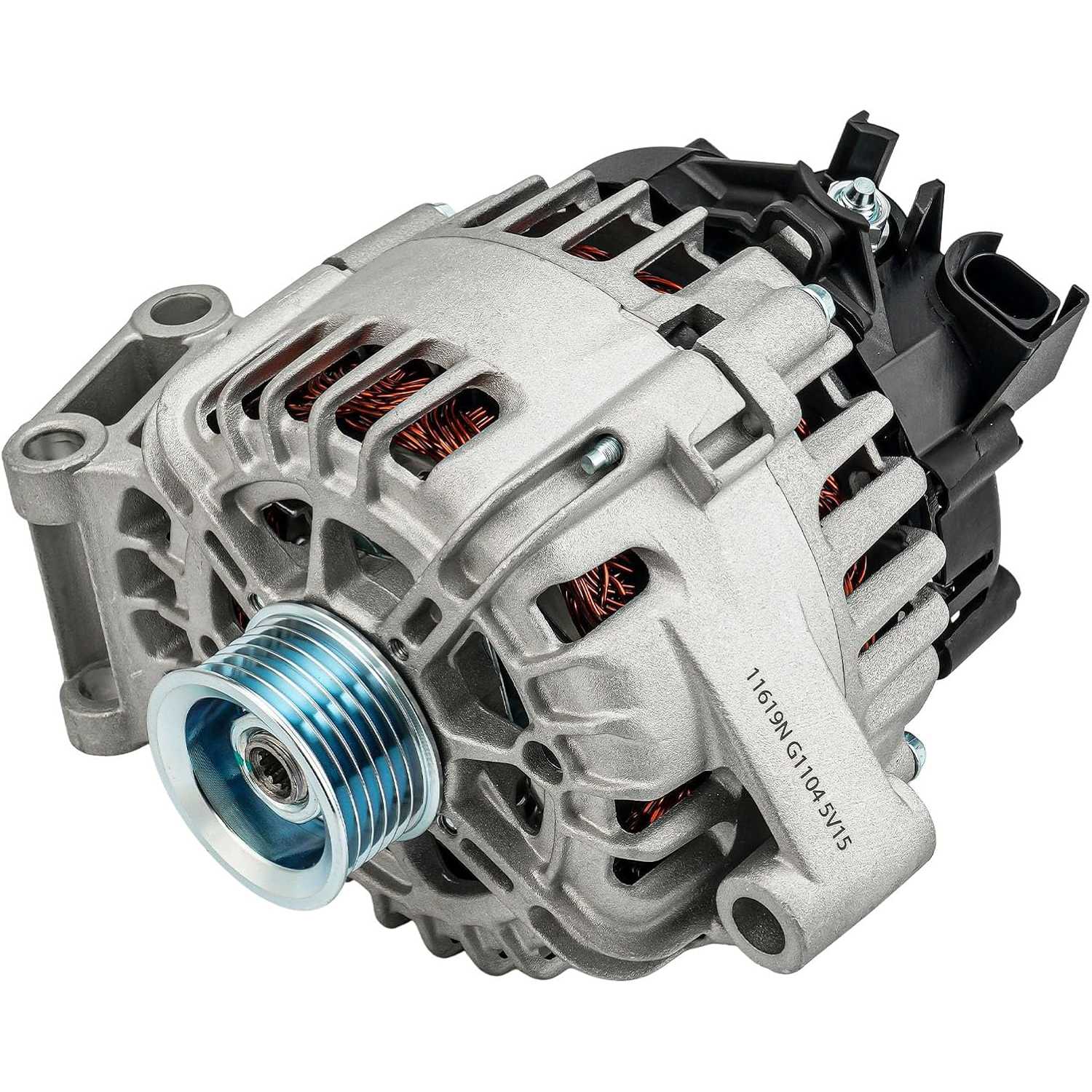 PHILTOP Alternator New 11619N Compatible with Ford Fiesta 2011-2013, 2014-2015, 2017-2019 1.6L, 2014 1.6T, 12V 120Amp S6 Automot