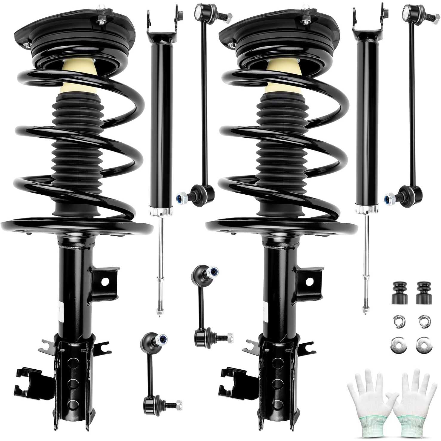 PHILTOP 4 PCS Struts and Shocks Complete Assembly with Sway Bar Link Stabilizer Replacement for 2007-2013 Nissan Altima, Replace