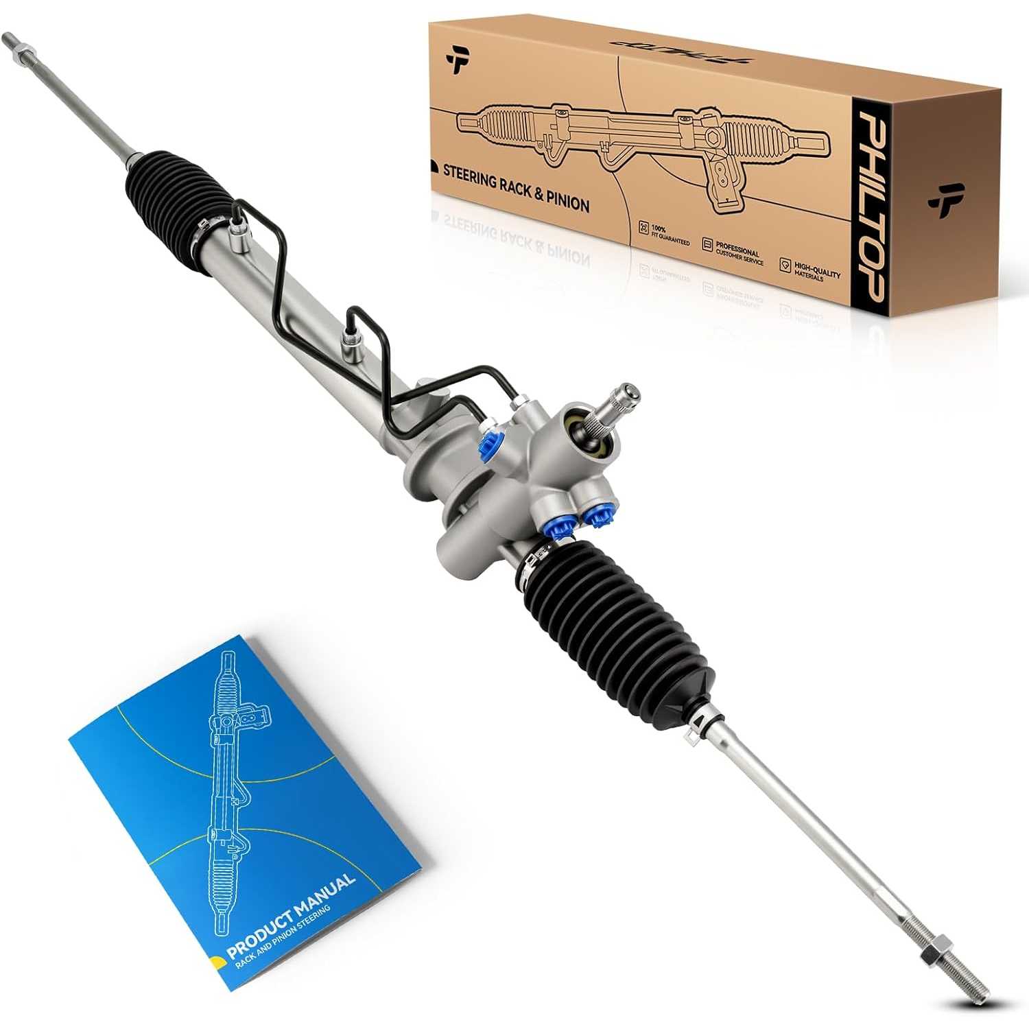 PHILTOP Power Steering Rack and Pinion Compatible with Toyota Tercel 1991-1998 All Models, Paseo 1992-1998 All Models, Hydraulic