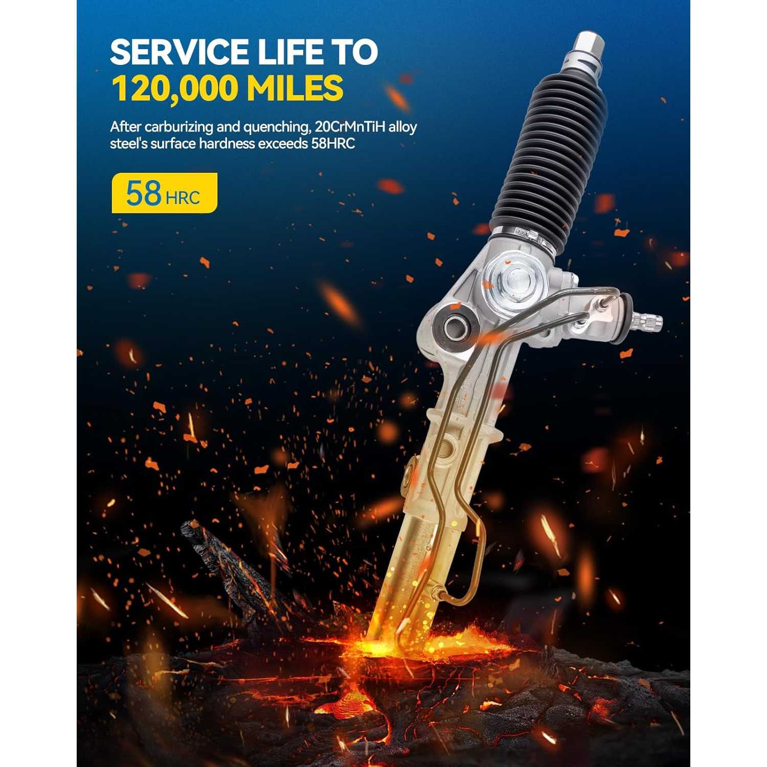 PHILTOP Hydraulic Power Steering Rack and Pinion Assembly Fits
