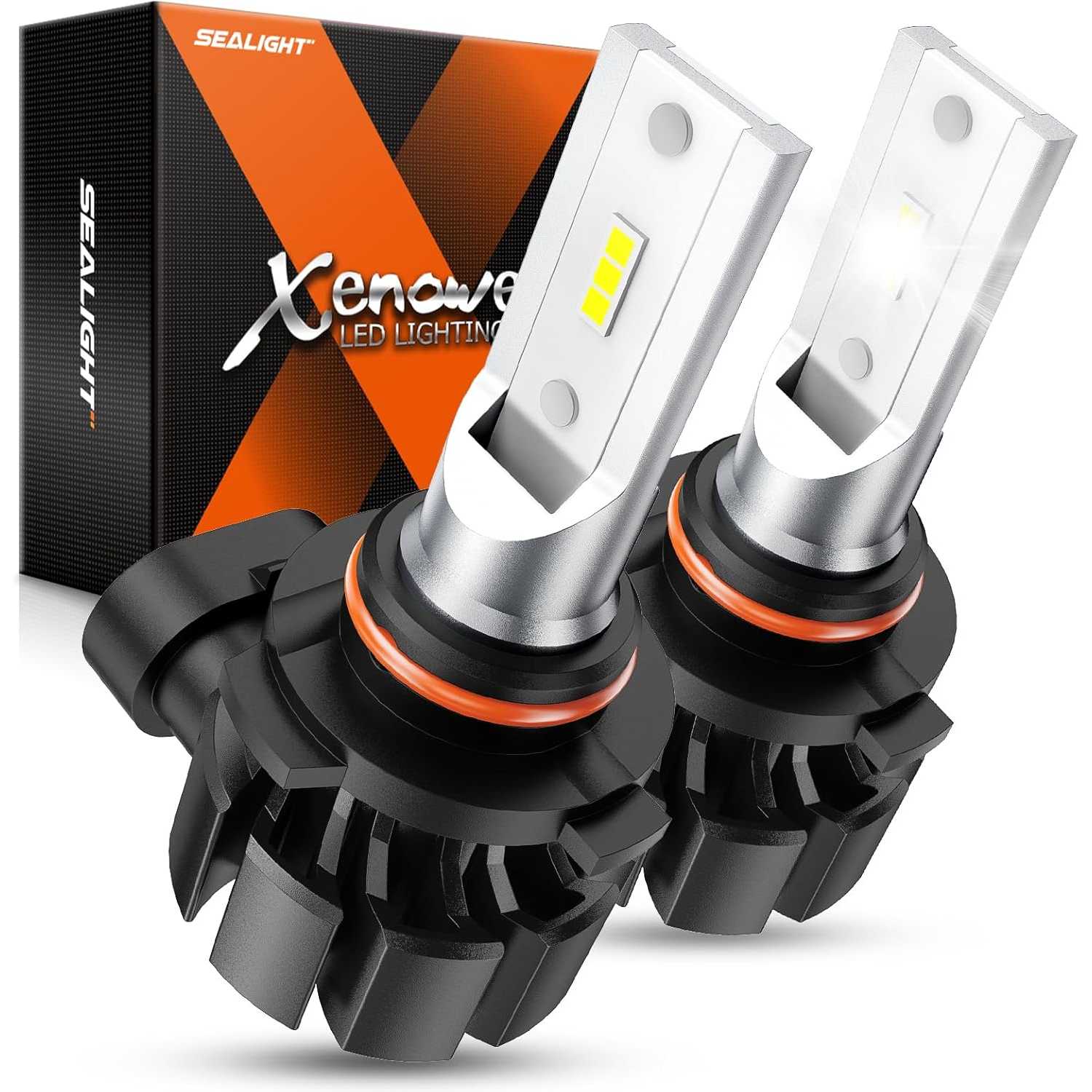 SEALIGHT® XF1 H10/9145/9140 LED Fog Light Bulbs 6000K White 20W 6000LM IP67 2PCS
