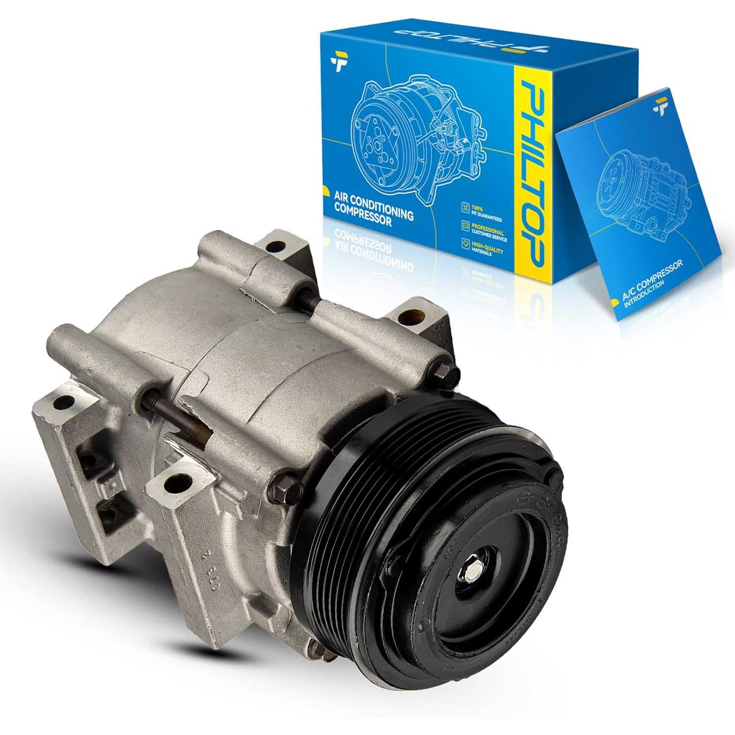 PHILTOP 58168 AC Compressor For Taurus 2001 2002 2003 2004 2005 2006 2007, Sable 2001-2005, #CO 103090C, 10000564, 010310 Air Co