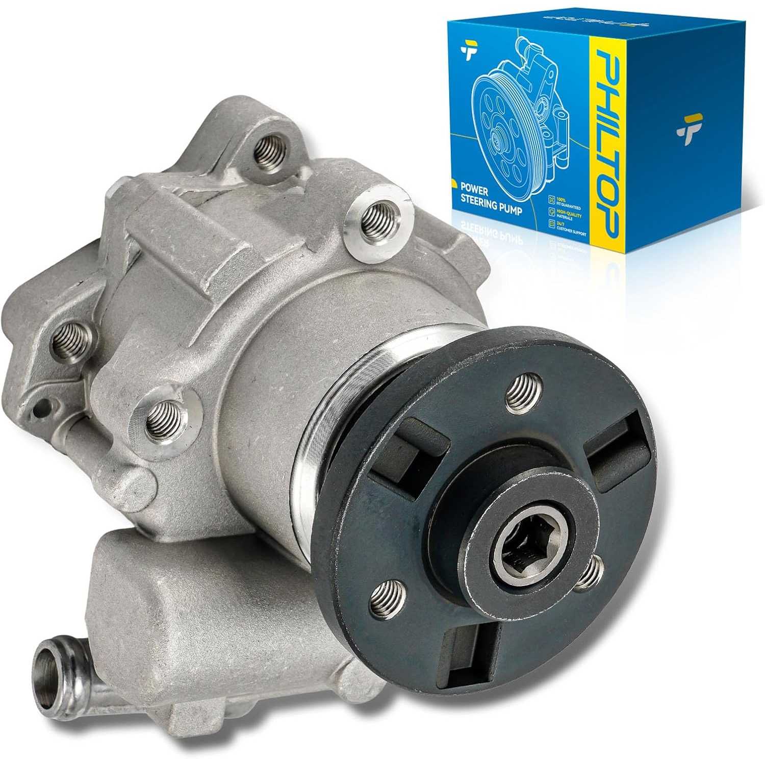 PHILTOP Power Steering Pump, Compatible with 2007-2008 X3, Replace # 21-353, 21353, 32413428010, 13523, 96690M