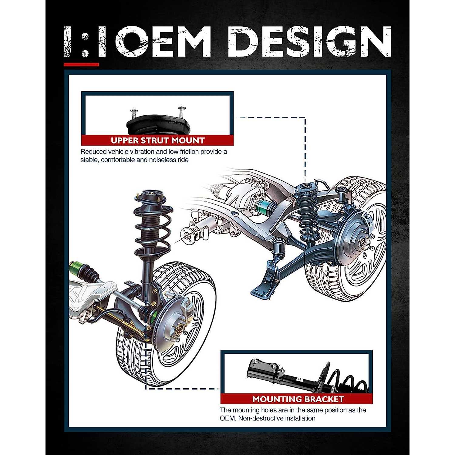 Front Complete Strut Assembly for 2011 Ford Crown Victoria 4