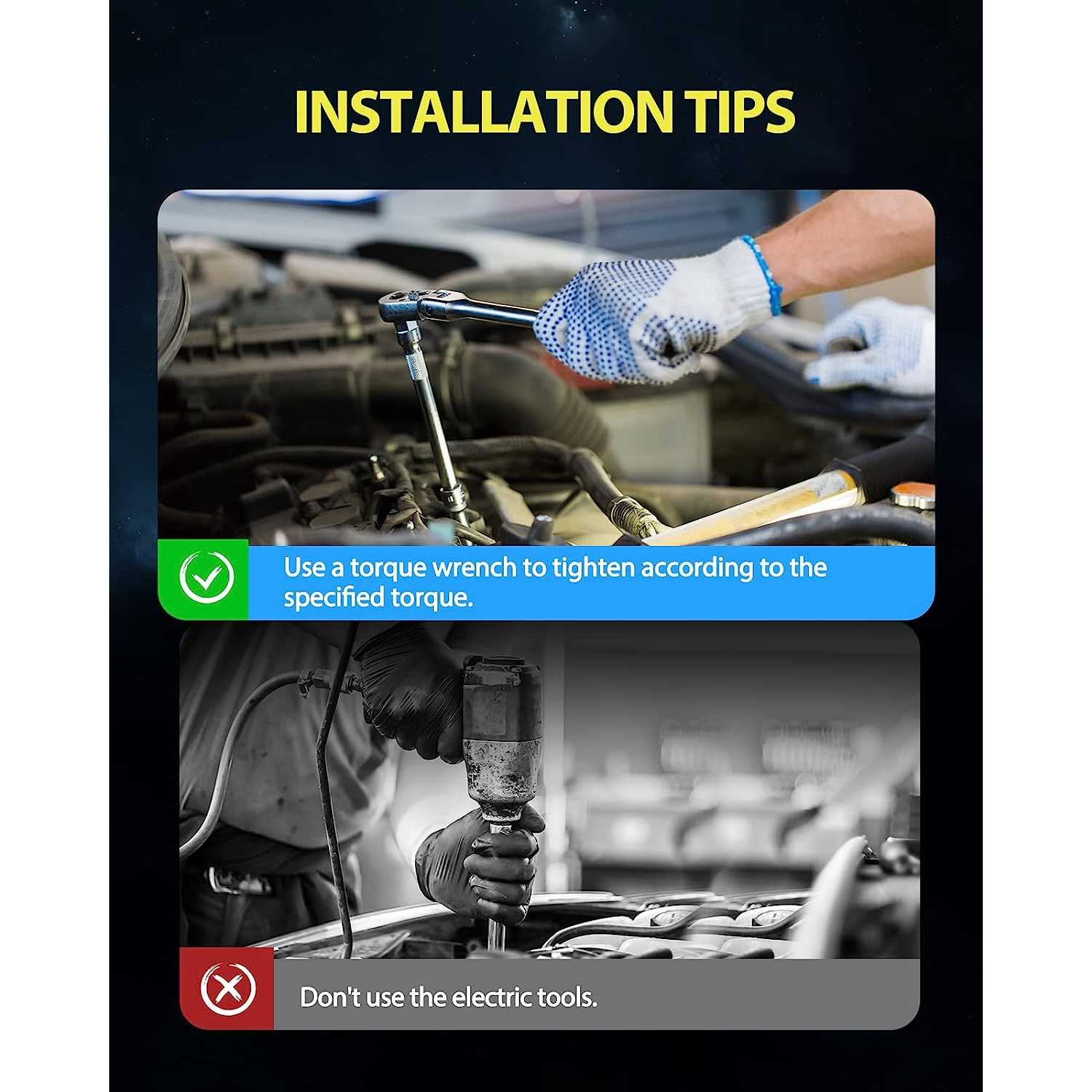 PHILTOP® 4589 (IFR6T11) Double Iridium Spark Plugs 6PCS for Camry 2002-2011 (more available) 6