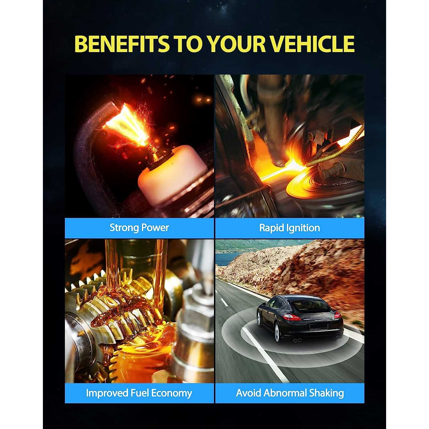 PHILTOP® 4589 (IFR6T11) Double Iridium Spark Plugs 6PCS for Camry 2002-2011 (more available) 4