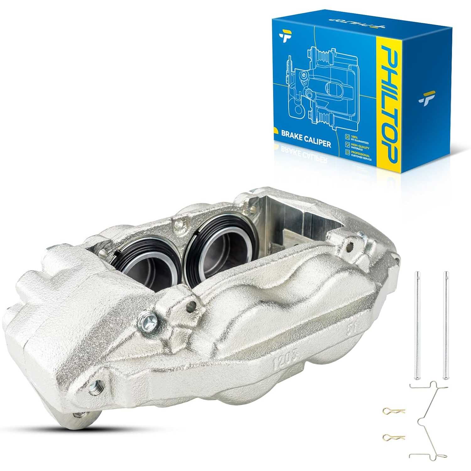 PHILTOP Front Right Disc Brake Caliper Assembly Replacement For 2007-2016 Toyota Tundra, 2008-2016 Toyota Sequoia, 193274 Front