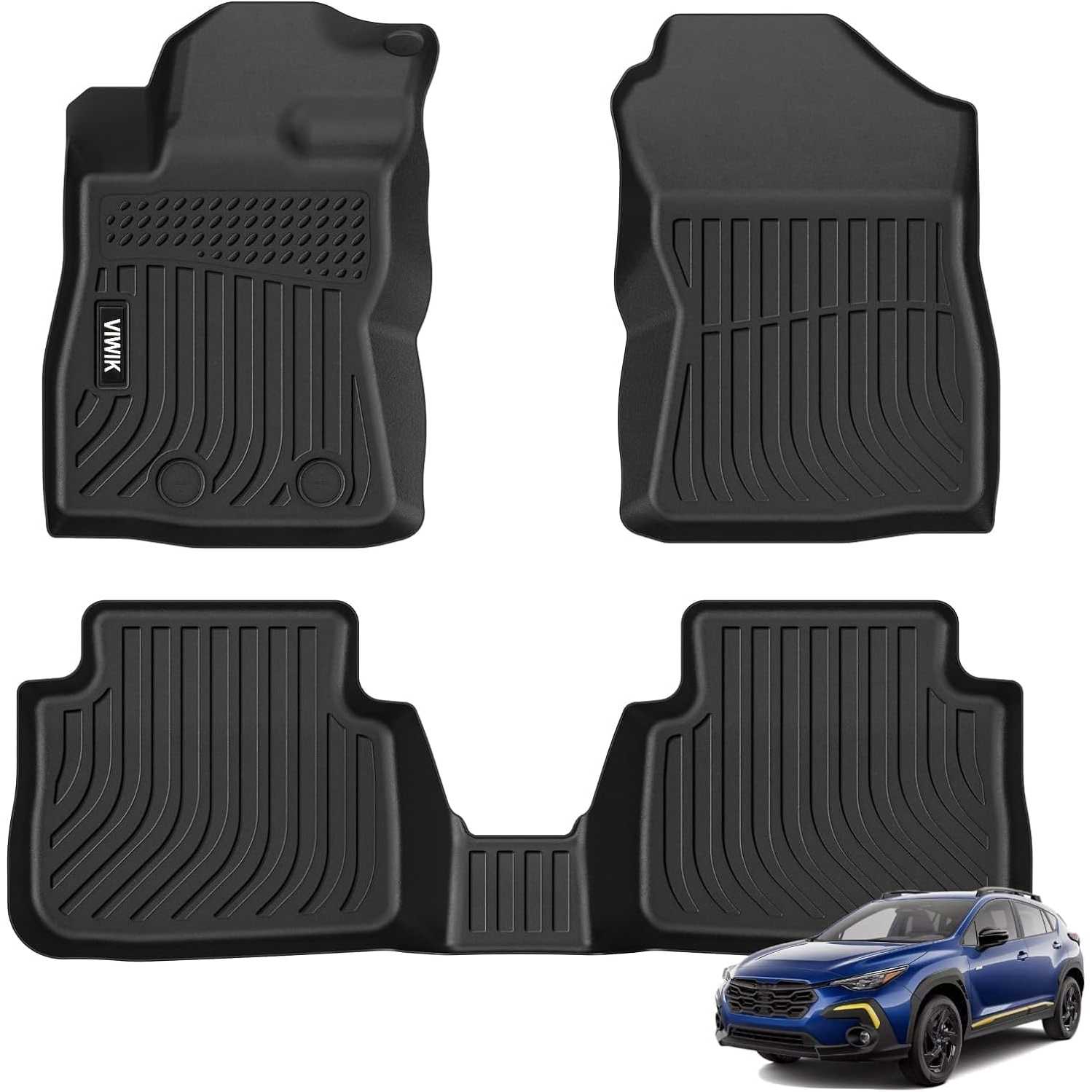 2024 Subaru Crosstrek SUV All Weather Custom Truck Floor Mats Best TPE Vehicle Floor Liners Automotive Front & Rear Mats ViWiK® 0