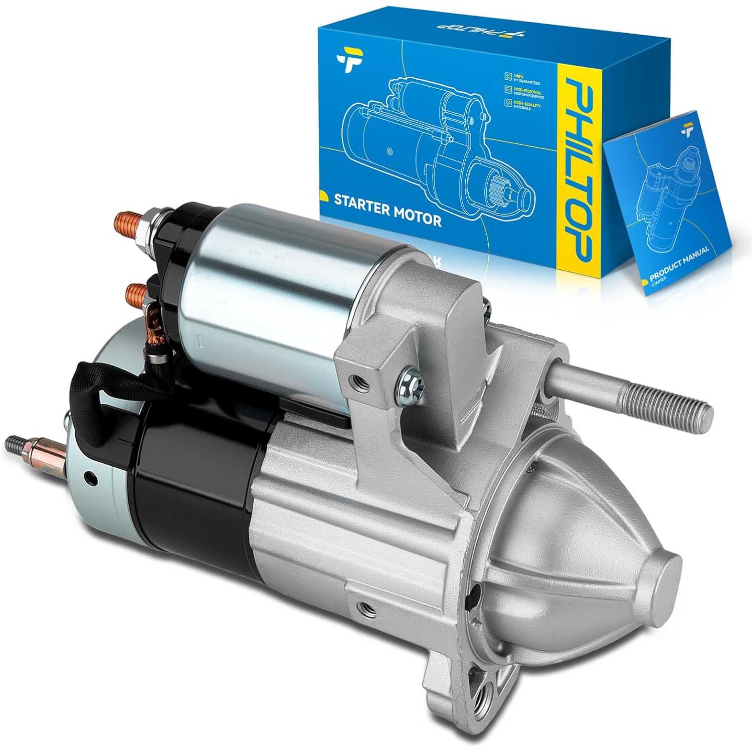 PHILTOP New Starter Replacement for 2005-2014 Jet-ta 2.5L, 2010-2014 Golf 2.5L, 2006-2009 Rabbit 2.5L