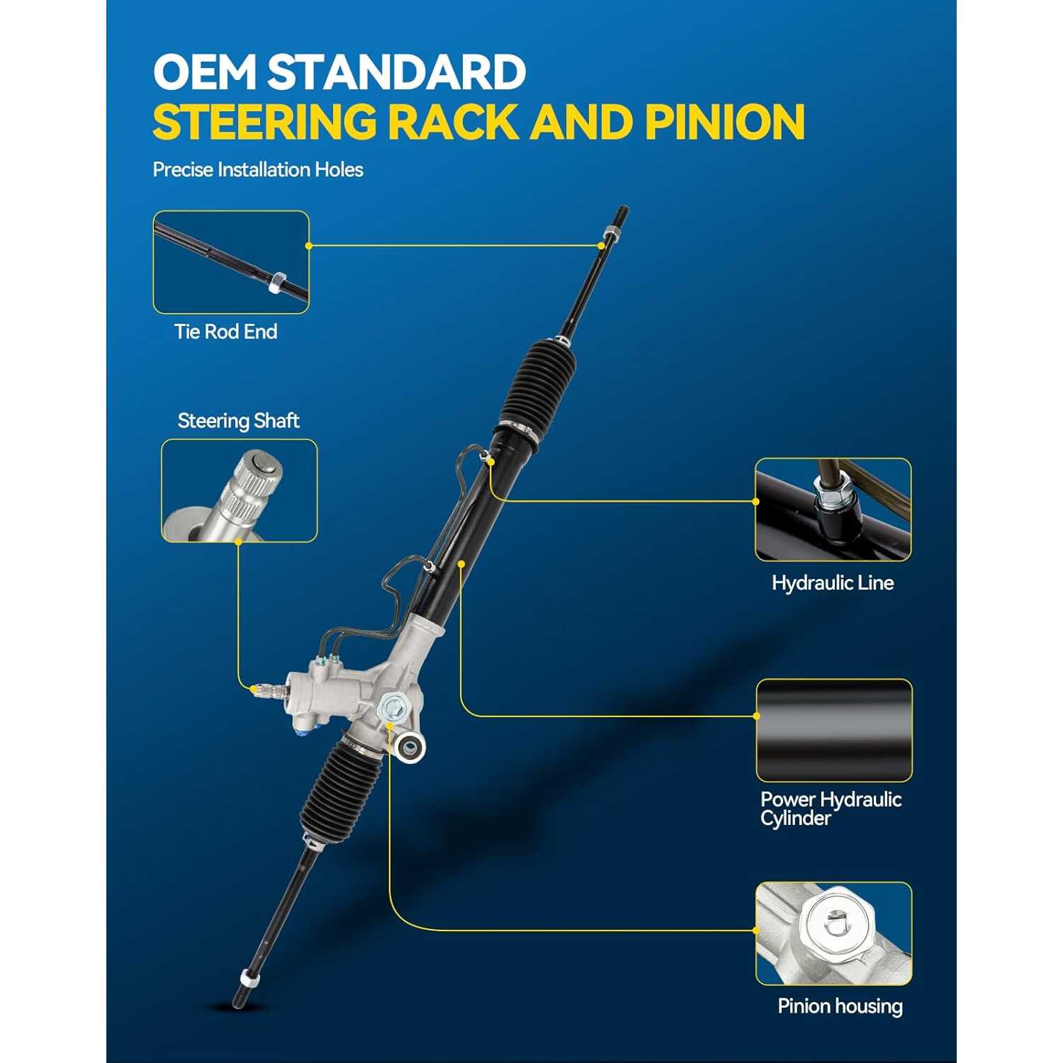 PHILTOP Power Steering Rack and Pinion Assembly Compatible with