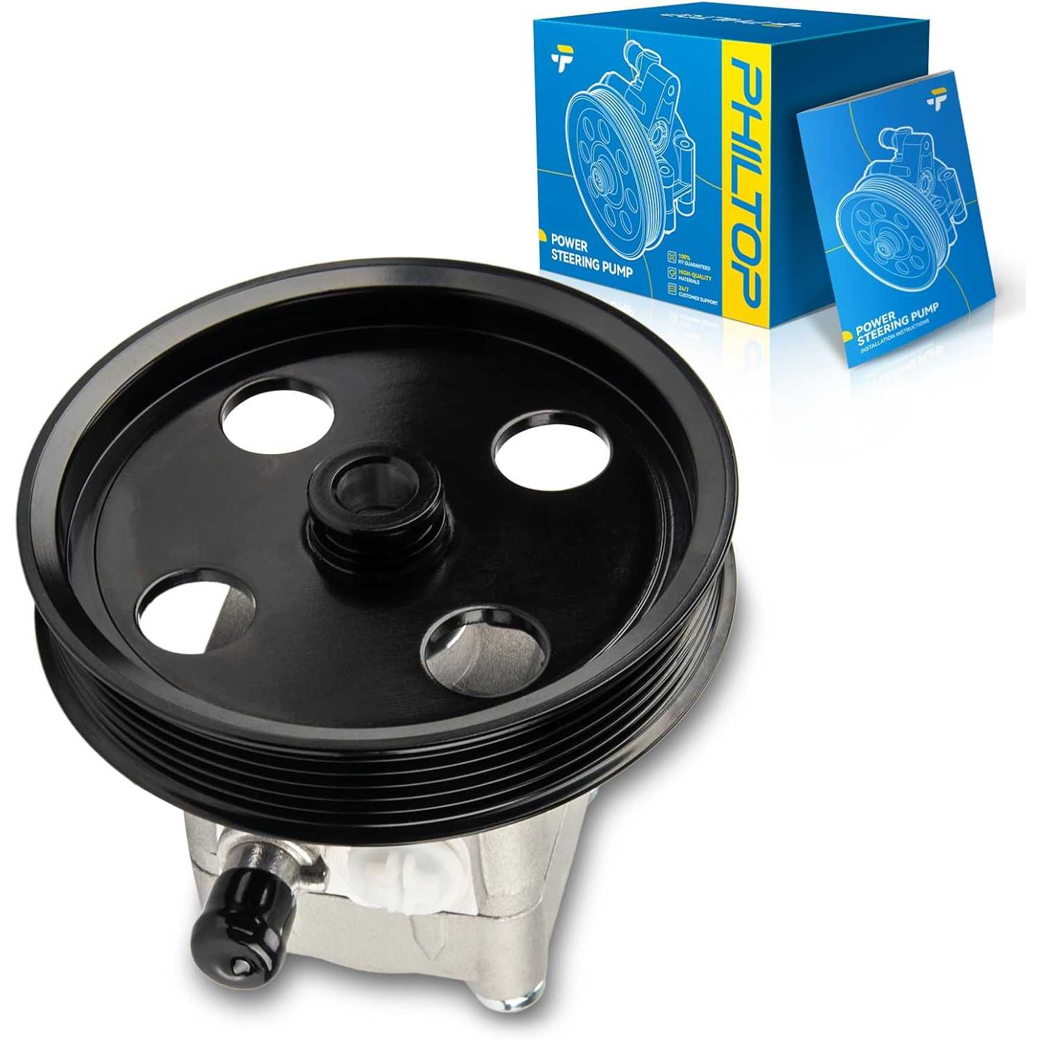 PHILTOP Power Steering Pump 215283, Fit for 1999-2004 V70; C70, 2001-2004 S60, 1999-2005 S80, 2003-2004 XC70, 1999-2000 S70, Pow
